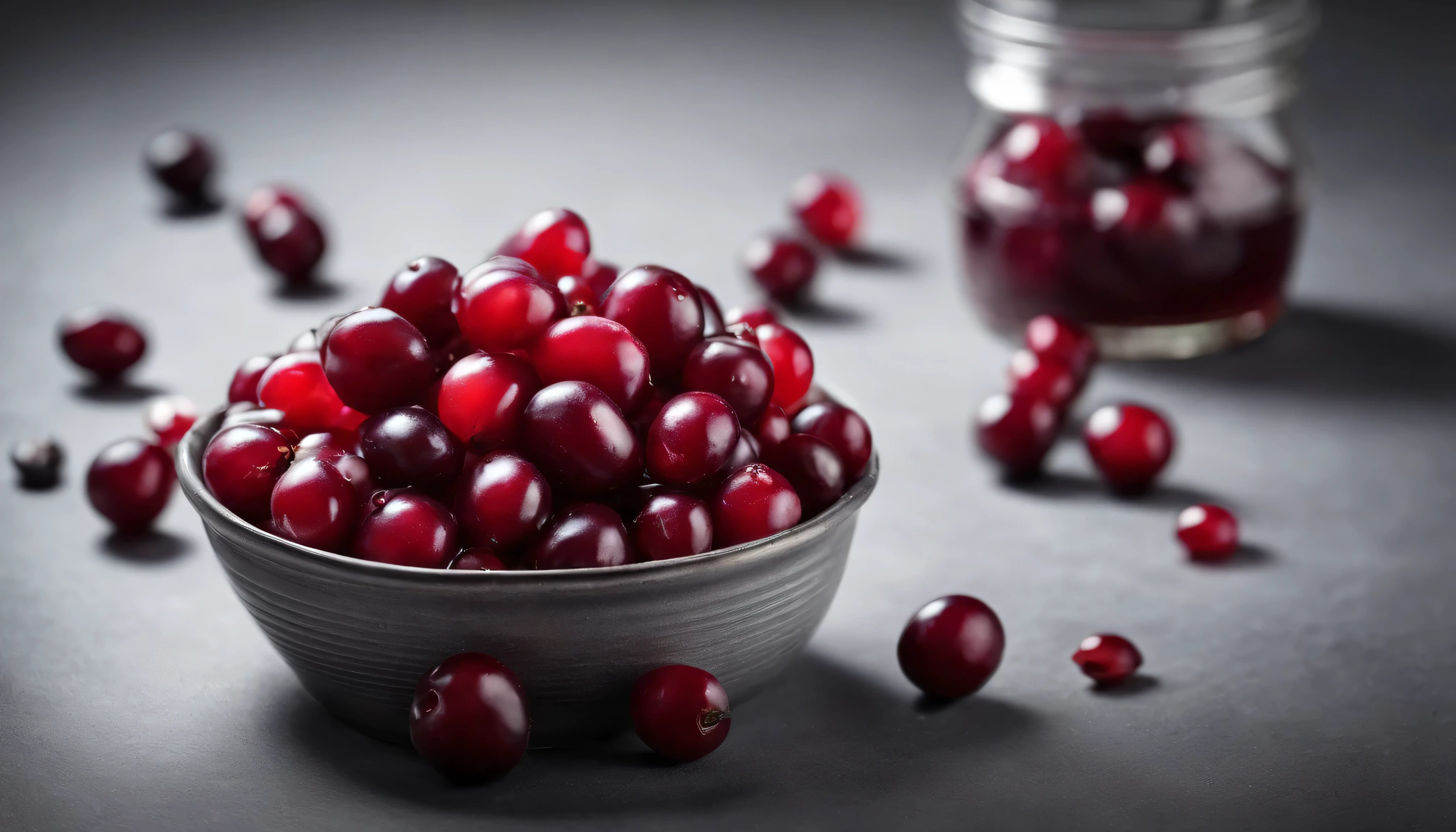cranberry on a light gray background, best image, sharp focus, highly detailed, brandless, no one,
