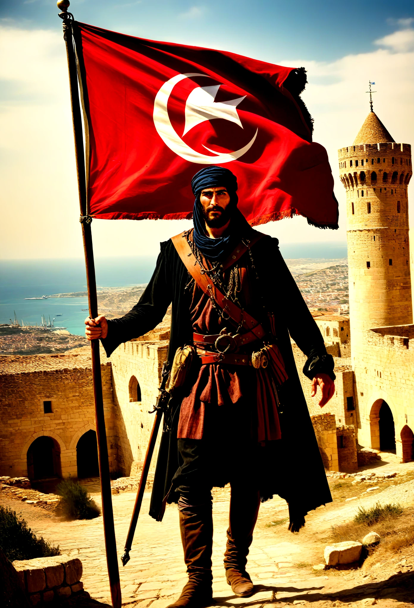 Privateer, Turquia, Bandeira antiga, Middle Ages