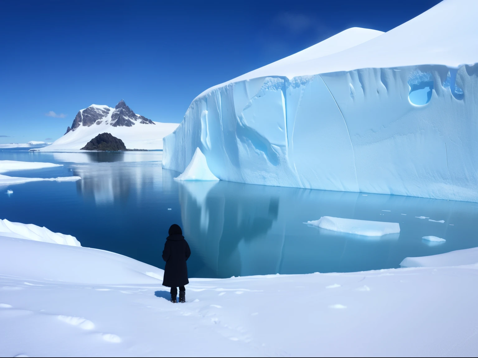 Antarctica,2d,glacier,close distance,handwritten style,anime,scenery only,Ice Continent,game,No person