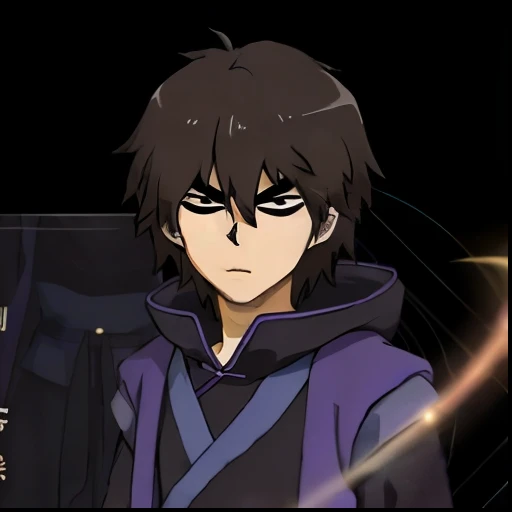 a close up of a person in a purple jacket with a black background, hijikata toushirou, inspired by Okumura Masanobu, masamune shiro, hijikata toushirou of gintama, shuushuu anime image, nobutaka ike, okata kazuto, hajime yatate