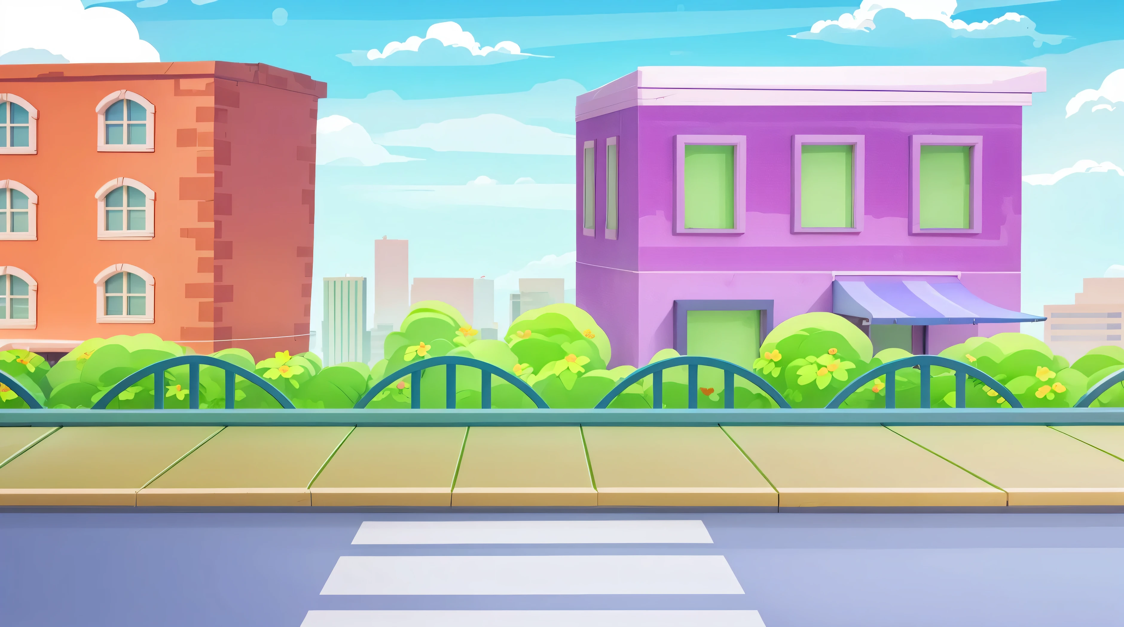 cartoon city street with buildings and a pedestrian crossing, city street view background, town center background, day cityscape, street background, outdoors tropical cityscape, background urban cityscape, random background scene, background art, urban city background, city background, city backdrop, mobile game background, 2 d game art background, beautiful cityscape background, town background, city rooftop, city on the background