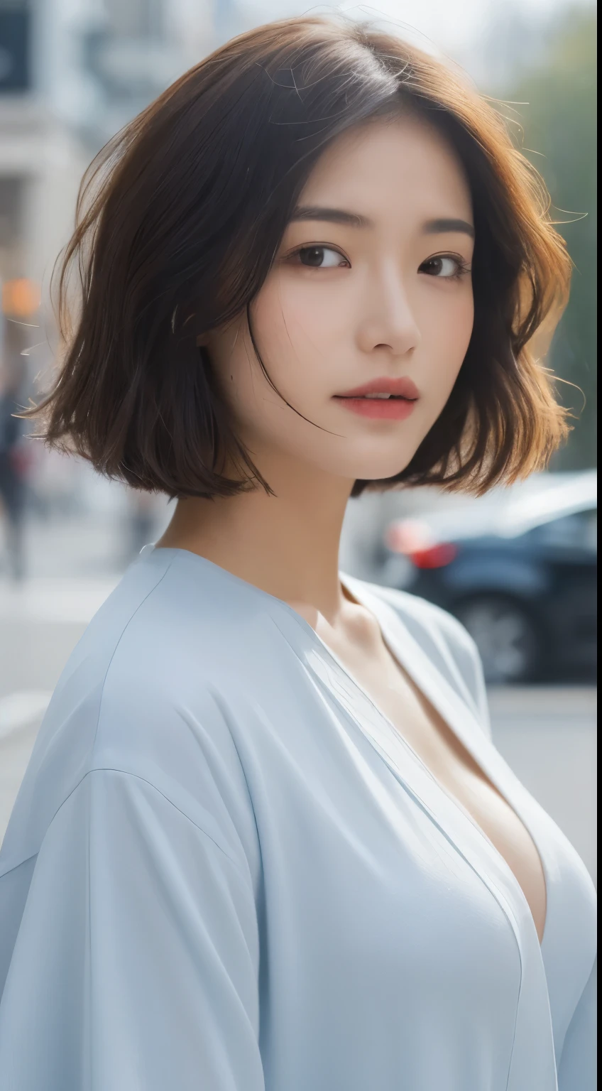 ((Best Quality, 8k, Masterpiece:1.3)), Focus:1.2, Perfect Body Beauty:1.4, :1.2, ((Layered Haircut, Breasts:(Wet Clothes:1.1) , (Rain, Street:1.3), Bandeau Dress: 1.1, Highly Detailed Face and Skin Texture, Fine Eyes, Double Eyelids, Whitened Skin, Long Hair, (Shut Up: 1.3), LiuYaSe