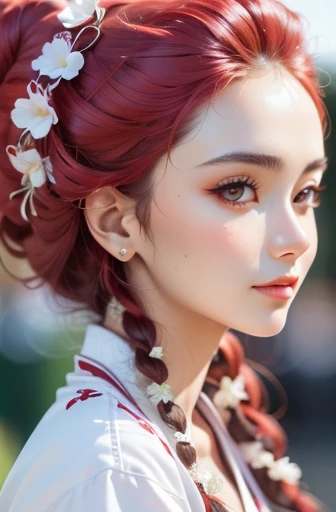 masterpiece,((clear lines)),  Limited color palette,best quality, flat color, low contrast, ((1 girl)),(((An extremely delicate and beautiful girl))),(Beautiful and delicate face),(Beautiful and delicate eyes),{long hair},hair accessories,((Medium chest)),黑色long hair,Headbands,Uniforms , permanent,((looking at the audience:1.6)), view from below,beautiful detailed sky,bright sky,cloudy sky,Sunlight, (detail light),light,rich and colorful,ocean,beach, bridge,on the way to school,skyscrapers, autumn, haze