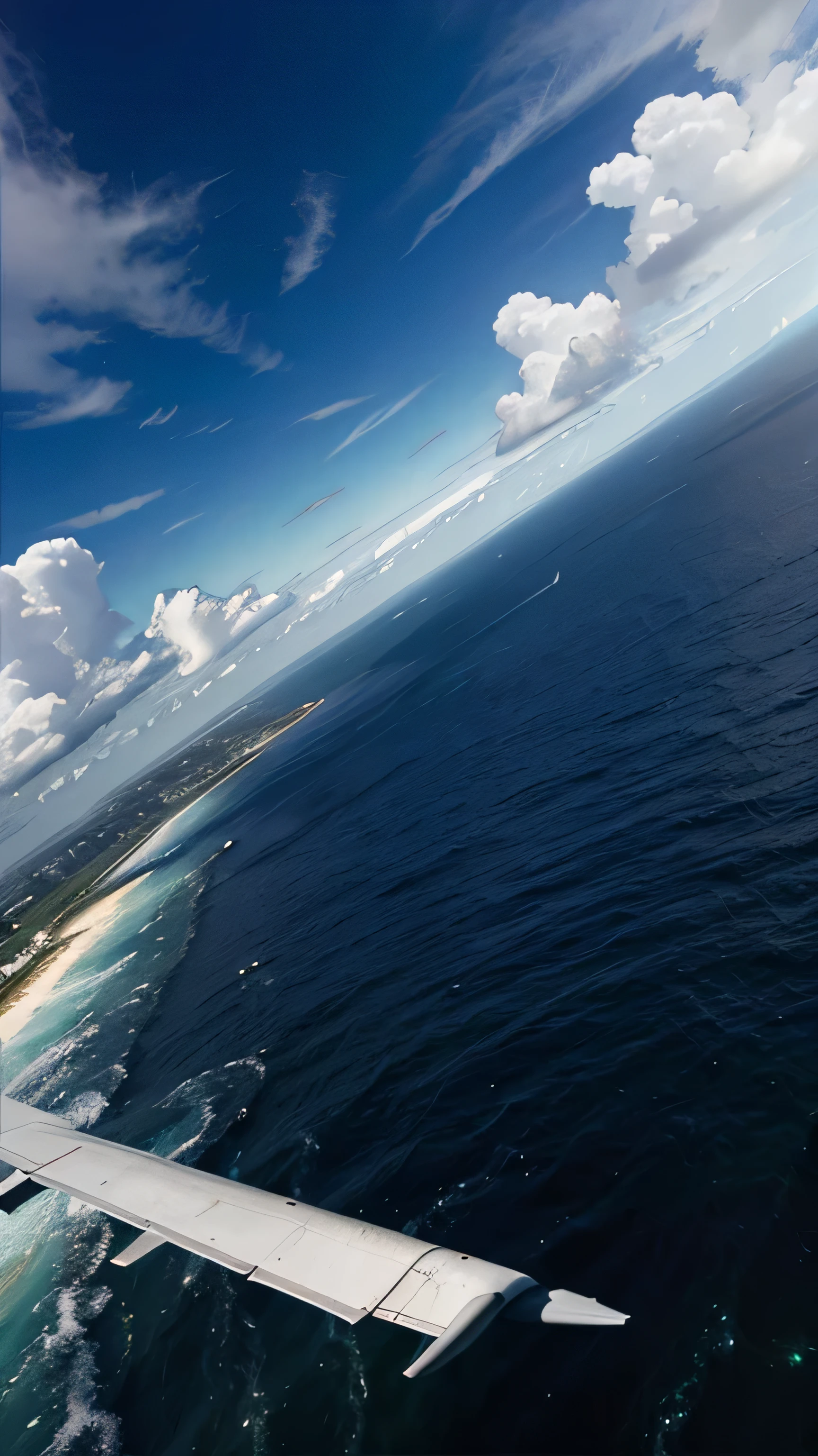 The plane entered the Bermuda Triangle, 8k, high quality