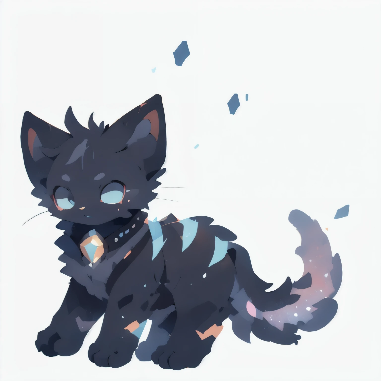 depth of field,lighting perfect,light particles,(best quality),(masterpiece),(Super detailed),sharp focus,A black cat with a purple and blue tail, Super tail, Ferson!!!!, furaffinity Ferson, Can be used all over the body, cat from void, cat seahorse Ferson, anime cat, Ferson art, weirdcore voidpunk Ferson, emo boy with cat ears and tail, Cat Warrior Fan Art, kitten