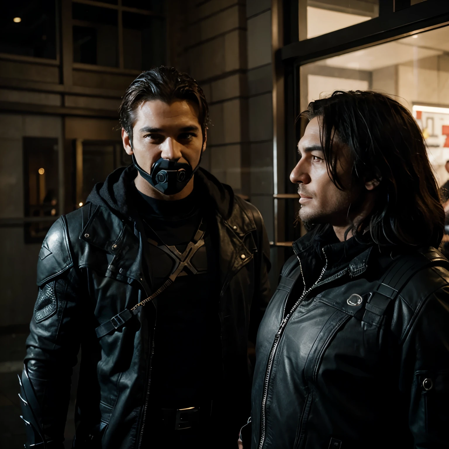 DC Villain Bane Taking a Photo with DC&#39;s Deathstroke