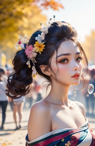 white hair, girl, Profile picture, blue eyes