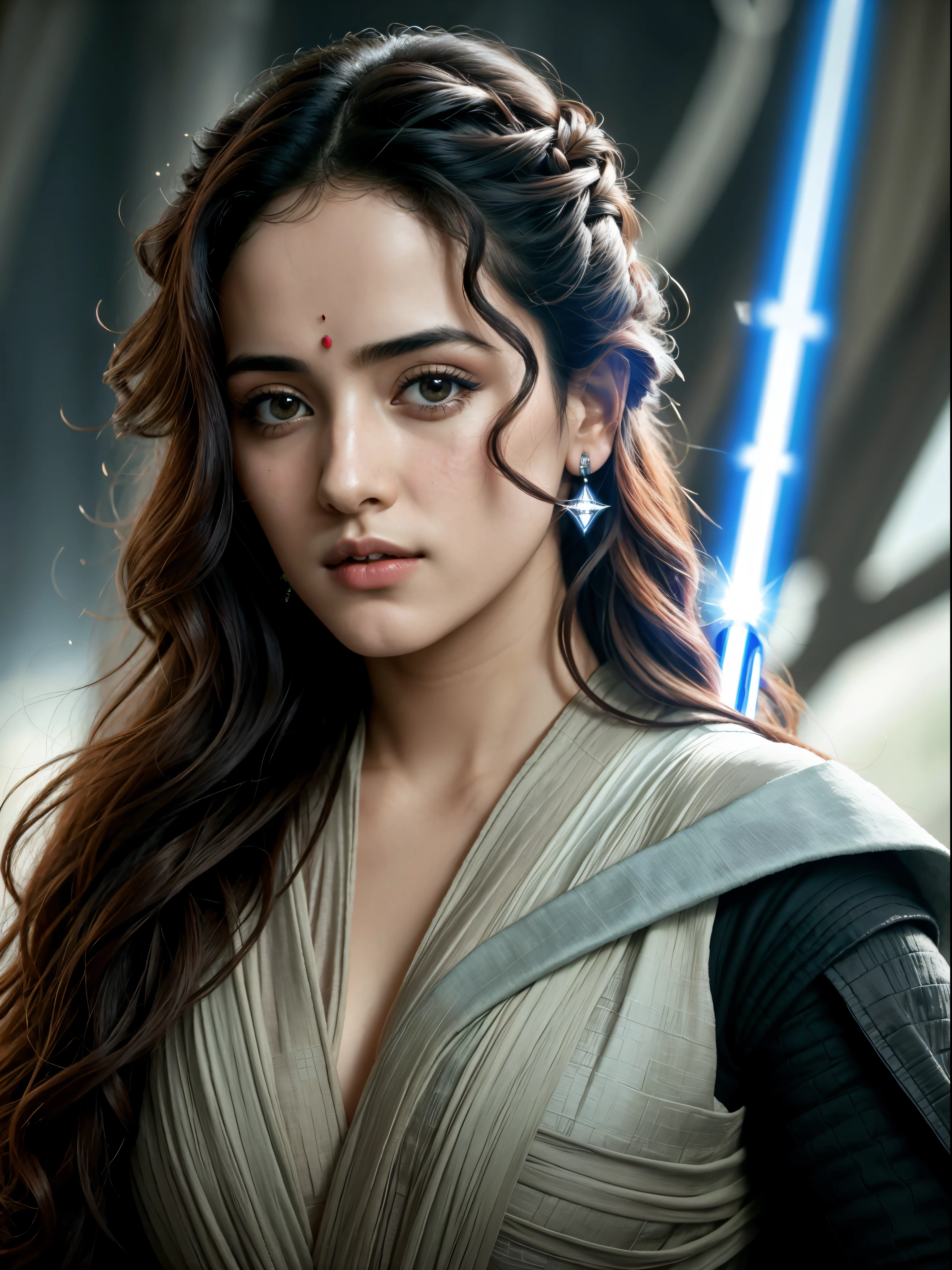 Looks like Sandeepa Dhar, mulher com longos cabelos e um top rosa, foto retrato suave 8 k, beautiful portrait lighting, medium portrait soft light, cinematic portrait, foto de uma mulher bonita, beautiful fine face features, retrato de corpo inteiro, retrato de beleza detalhado, rosto bonito fotorrealista, retrato de alta qualidade, rosto perfeitamente iluminado, lindo retrato do rosto, mulher jovem bonita, (inspirada em Adria Arjona de Star Wars Andor:1.4)