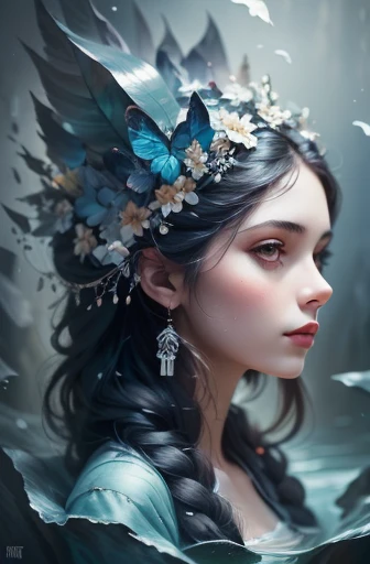 1 girl, ahog, Bangs, blonde hair, blow a kiss, blue eyes, blue scarf, brown scarf, split, Keep your mouth shut, eyelash, Face, flowing hair, hair between eyes, Heart, lips, lipstick, long hair, looking at the audience, cosmetic, night Sky, nose, one eye closed, orange scarf, pink lips, pink scarf, portrait, purple eyes, actual, red lips, red scarf, scarf, sign, Smile, alone, space, spoken Heart, Star (Sky), Starry Sky, Upper body, watermark, yang xiao long, yellow scarf