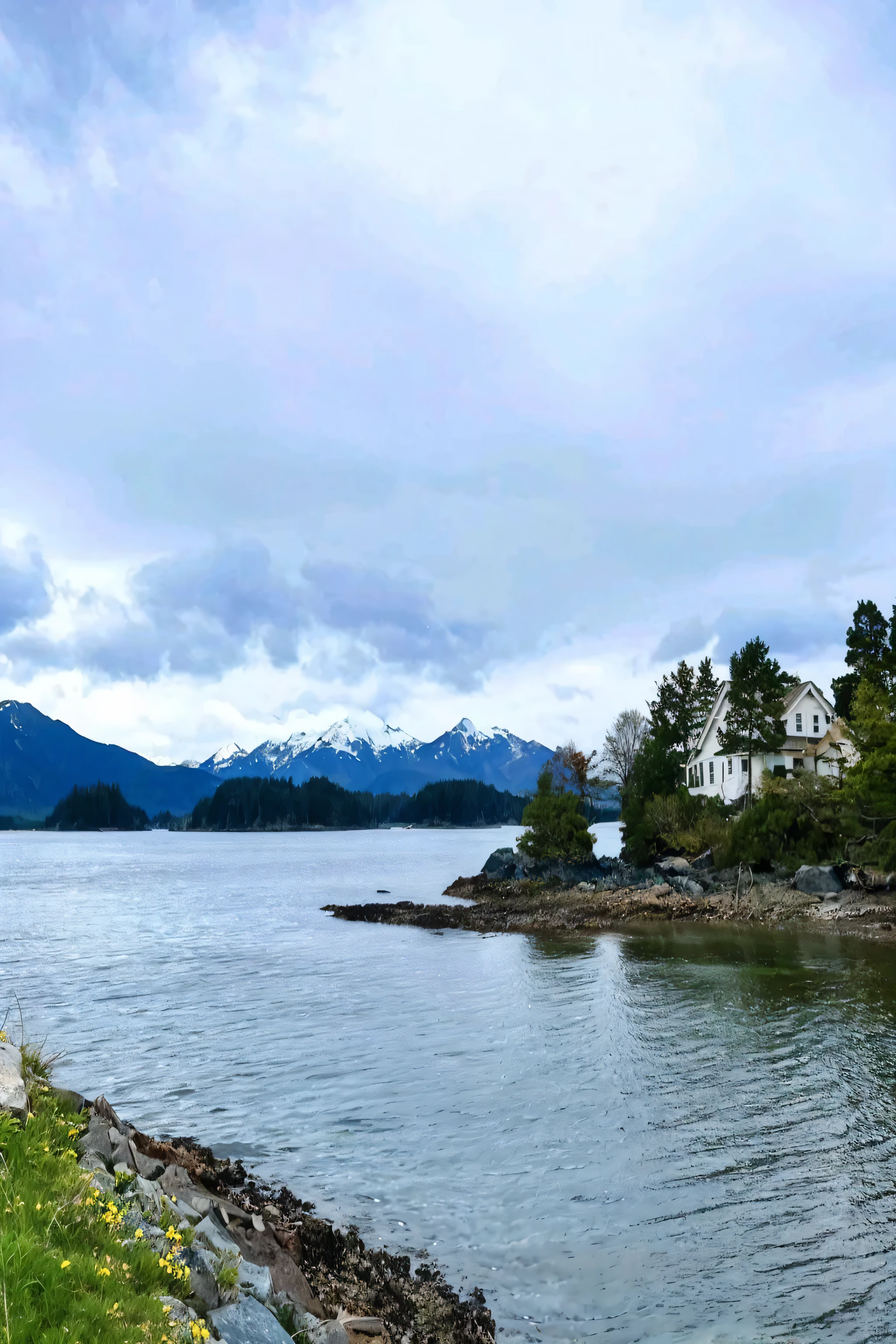 a big tree,growing on glaciers,the green branches and leaves contrast sharply with the surrounding scenery,photos recorded by fuji camera,trees in a scene covered by glaciers,blue glacier,(a big tree on the ice:1.1),an incredible existence,fantasy,