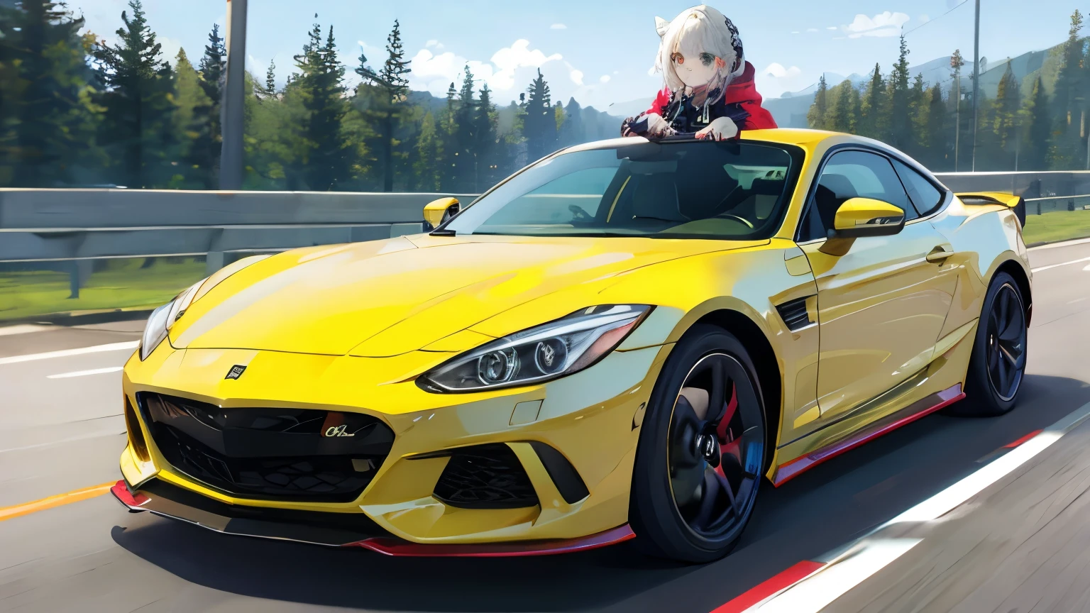 car and girl