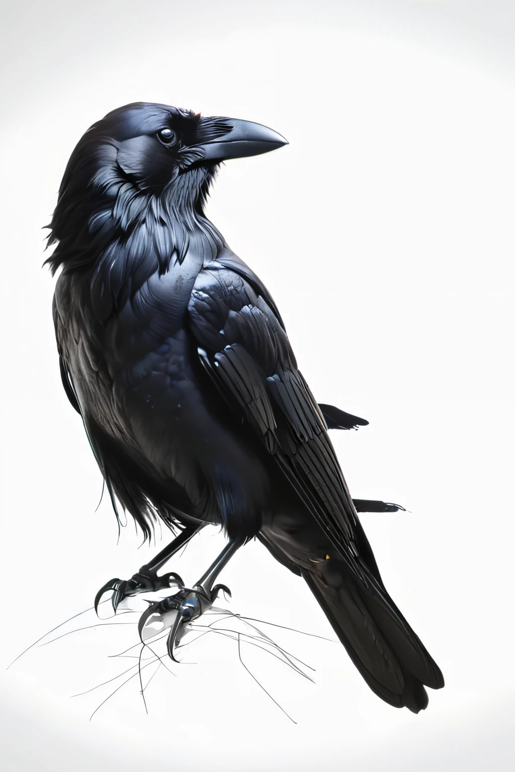 Crow in realistic style,Strong three-dimensionality,The style of painter Leng Jun,