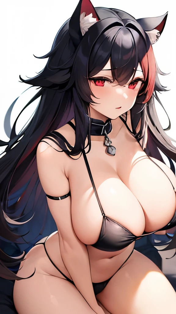 highest quality High resolution one young beautiful woman red eyes Beautiful gray hair medium perm cute soft girl Cat ear Seductive naked black and white cow print underwear dragon girl cosplay enchanting maid outfit breastfeeding service The huge breasts of a virgin killer with amazing charm Sexless breast milk gasp incest Estrus face bbw