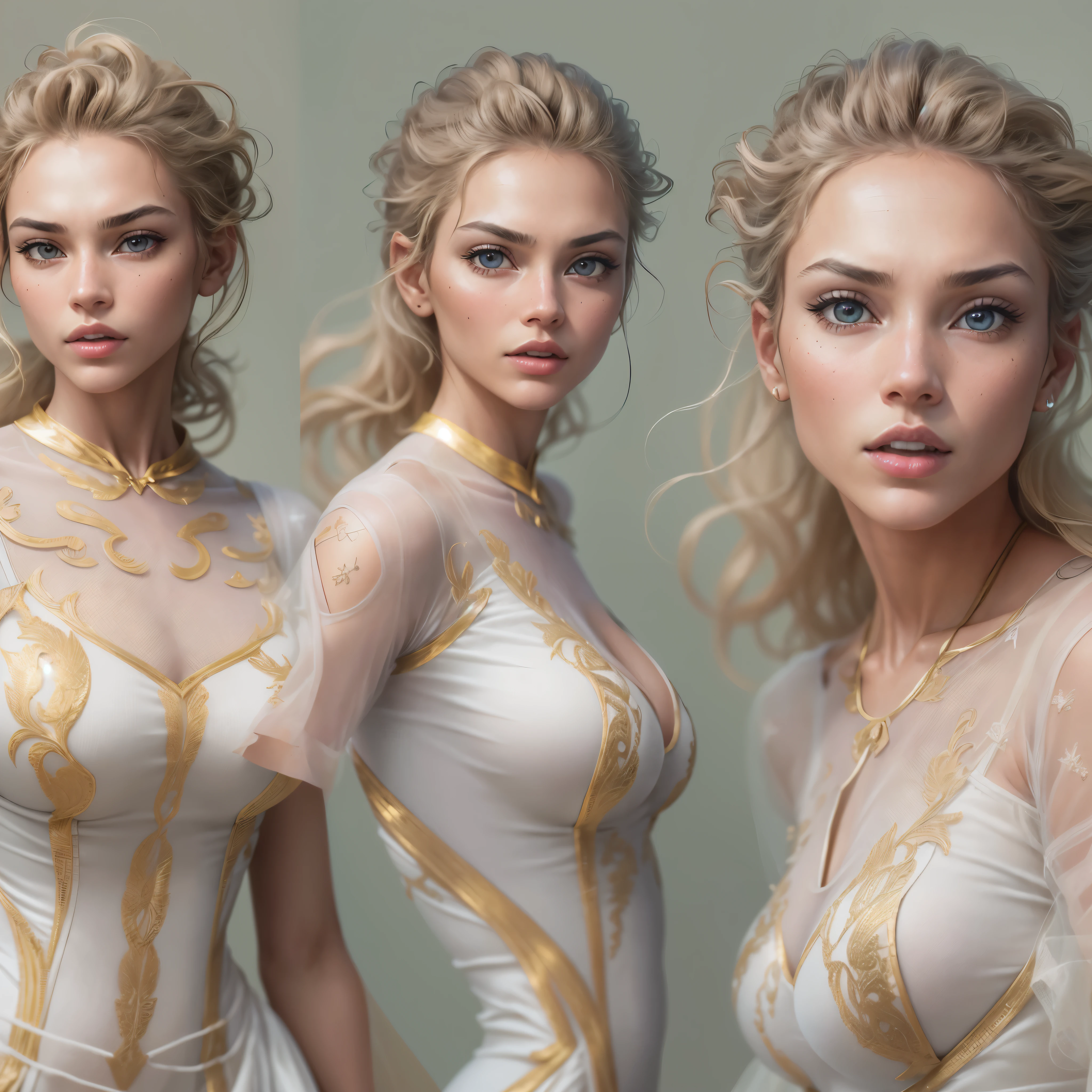 ( Masterpiece:1.25, exposed:1.2, White and vivid colors, navel), (sexy junior idol), ((face variations)), portrayed in the best quality and high resolution. The image should be ultra-detailed, realistic, and photorealistic with a touch of rawness. back lighting, colorful Light shines through delicate stained glass. The medium can be a combination of photography and concept art. The color tone should be vibrant and vivid, enhancing the overall visual impact. Whole Body proportions and all limbs are anatomically accurate, (nipple:-0.9) .