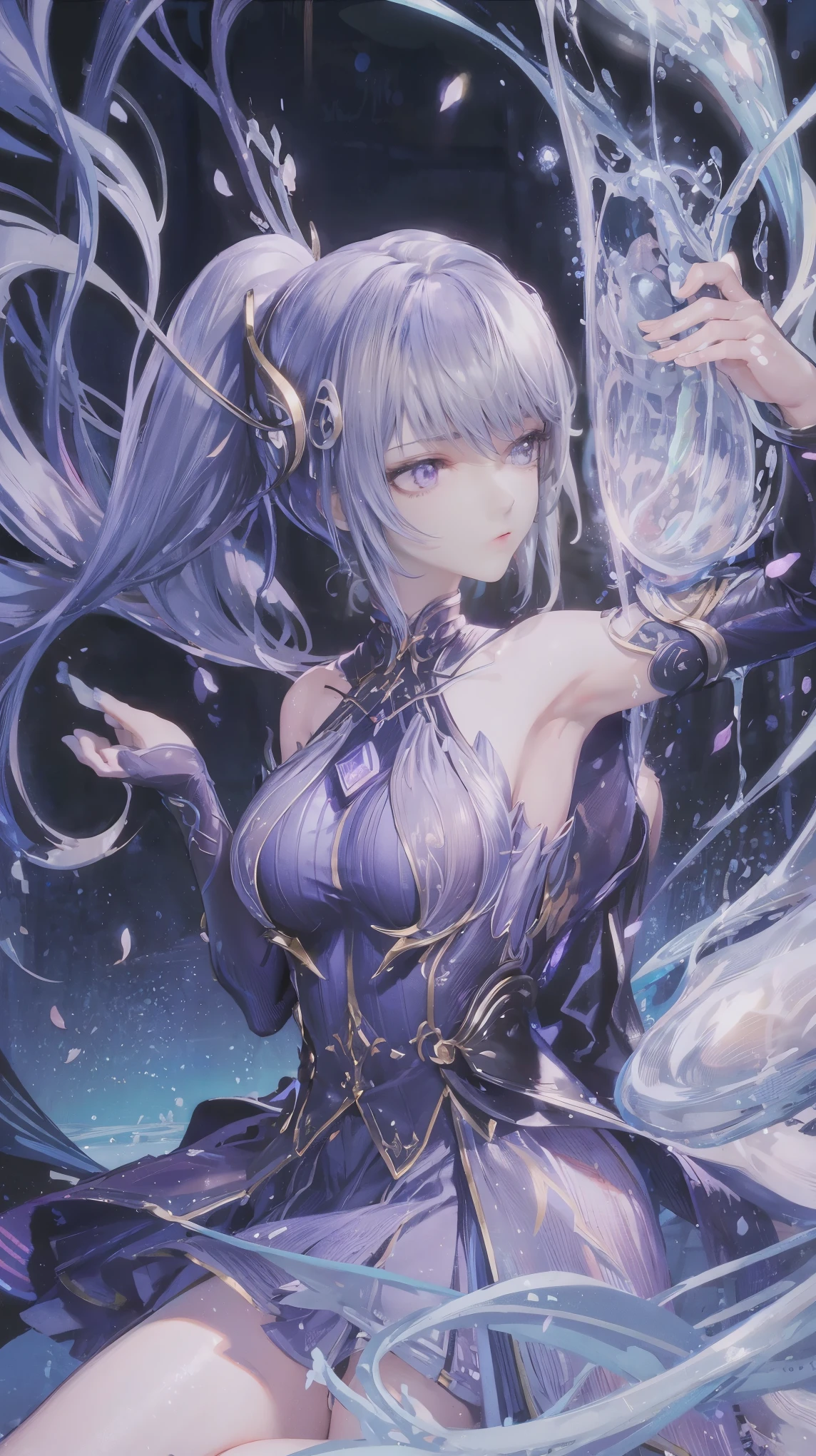 Anime girl with blue eyes and gothic makeup, Detailed digital anime art, Guviz-style artwork, Stunning anime face portrait, wlop rossdraws, 8K high quality detailed art, 4k highly detailed digital art, detailed matte fantasy portrait, rossdraws portrait, Guweiz on ArtStation Pixiv, Fantasy art style, Fanart Meilleure ArtStation,Tattoo removal