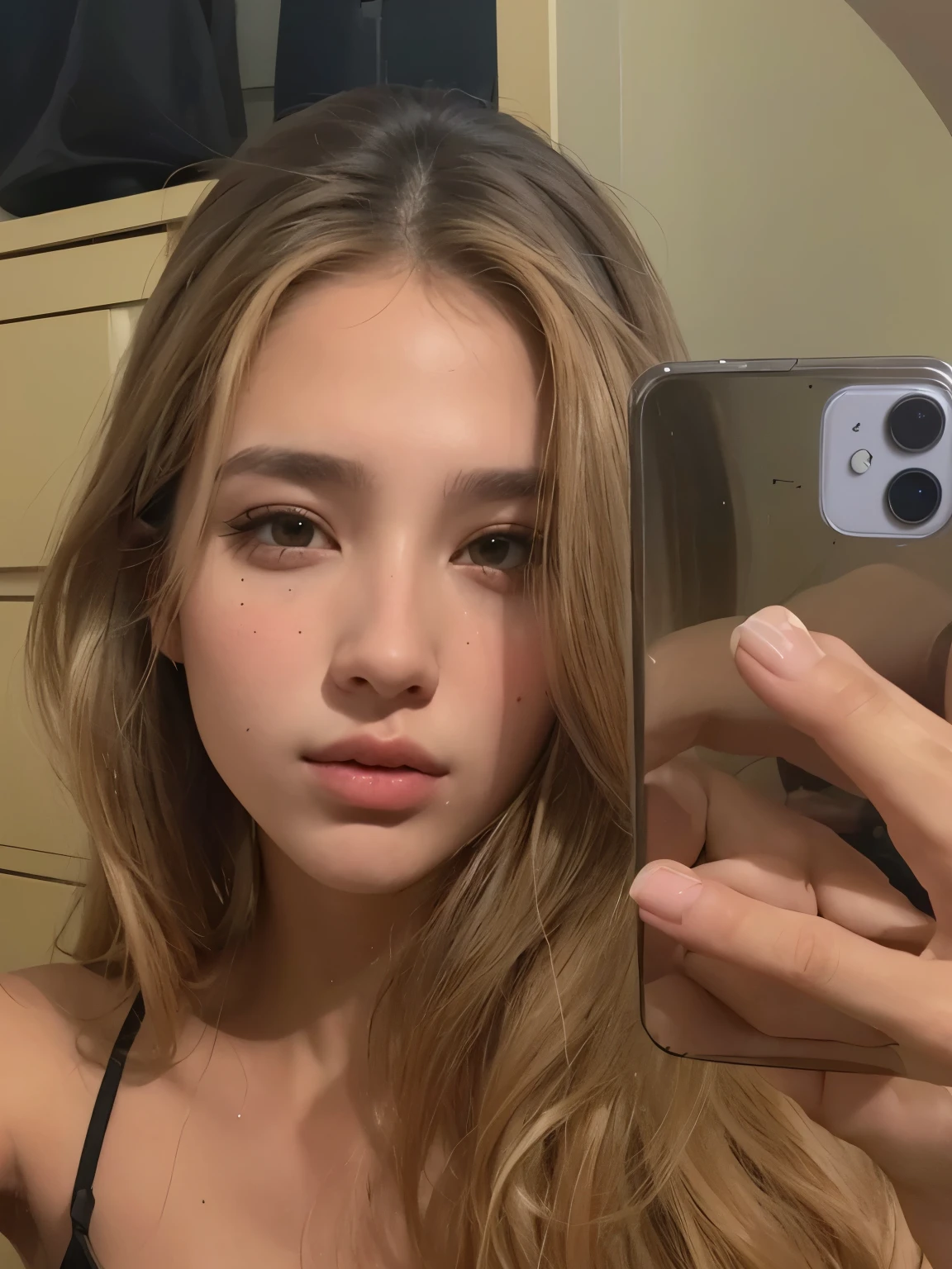 um close de uma pessoa tirando uma foto de outra pessoa com um telefone celular, Fotografia selfie 8k, selfie, 18 anos de idade, modelo do instagram, rosto muito bonito, beautiful aesthetic face, rosto extremamente lindo, selfie de uma jovem, 2 modelo feminino de 4 anos, nodded, 1 6 anos, modelo de rosto perfeito, selfie no instagram