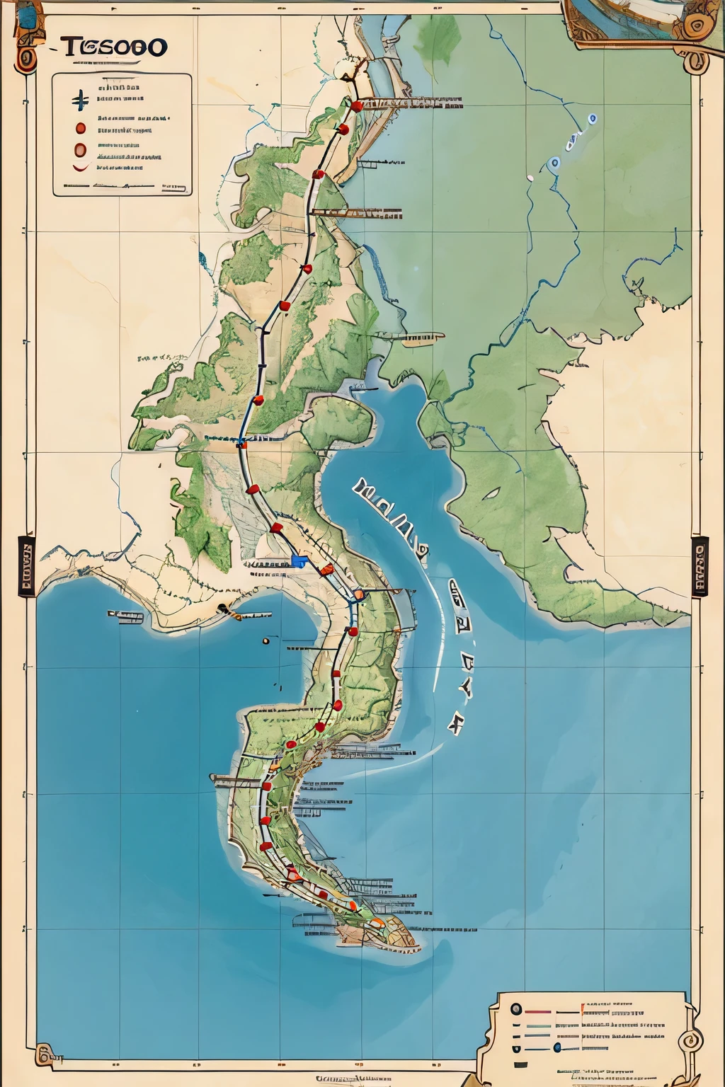 mapa de juego con tesoro