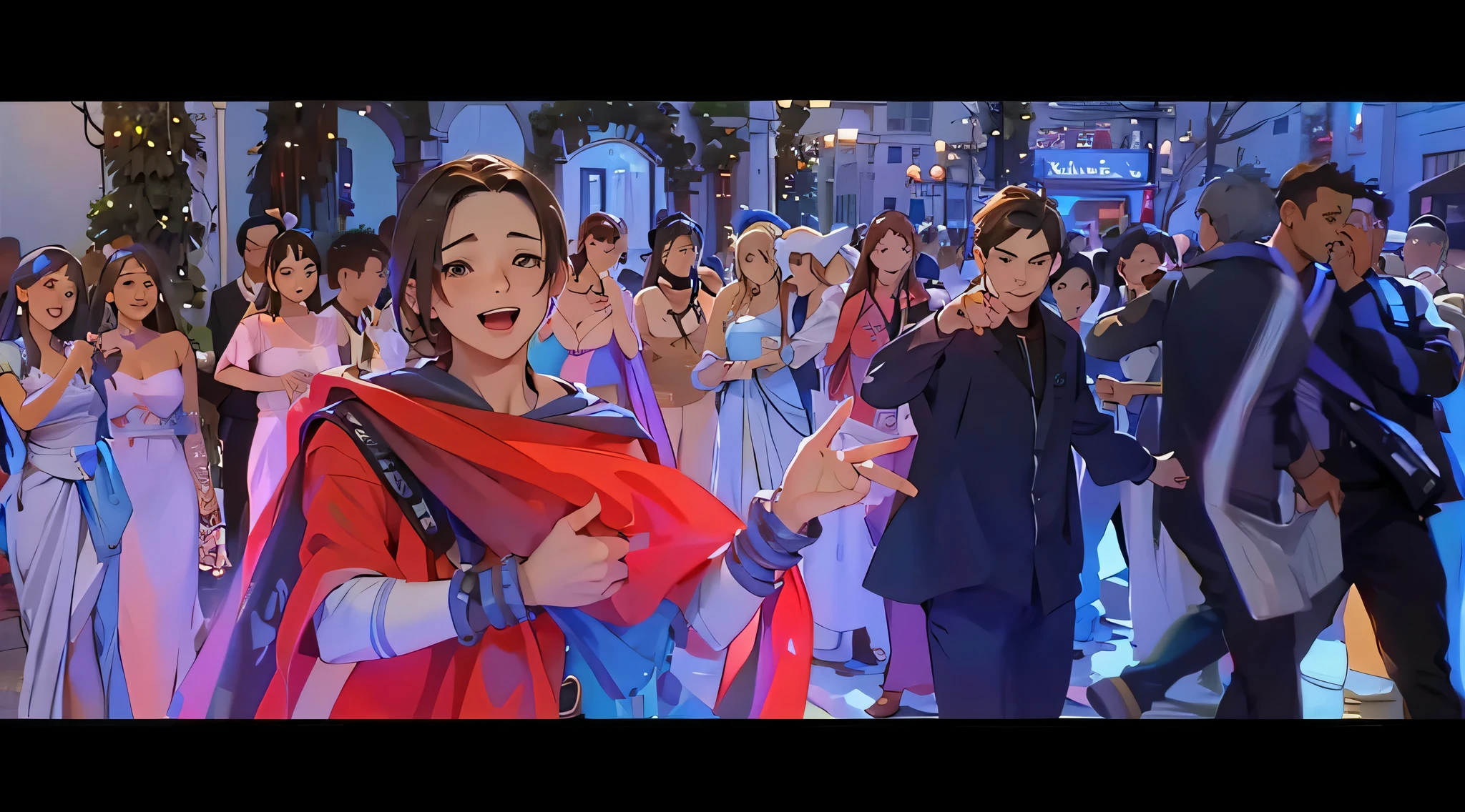 best details, best results,the background is very detailed, the background matches the example image, the background matches the example image, nothing has changed, the background remains consistent like the example image, nothing has changed, perfect results, best results, very detailed, anime style, male anime face and woman