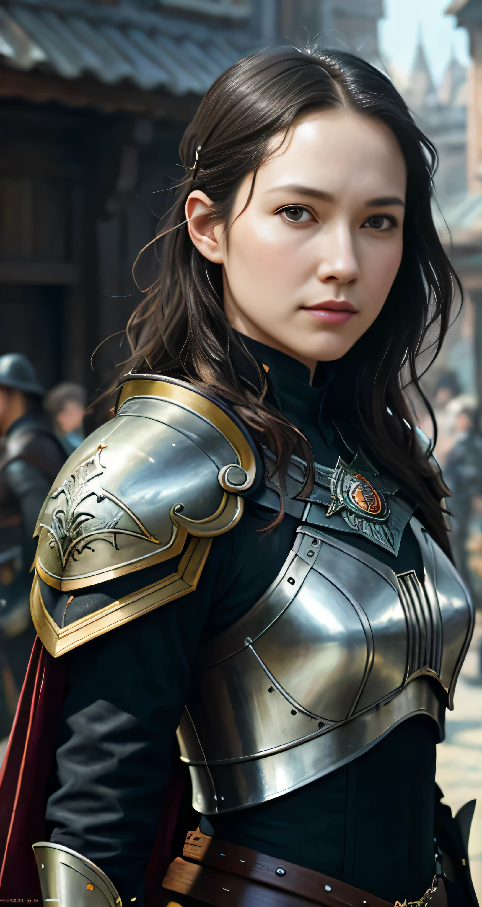 Close up portrait photo of Paul Rudd, model shoot style, (extremely detailed CG Unity 8K wallpaper as background), medieval armor adorned, regal and majestic oil painting by Ed Blinkey, masterfully painted by Atey Ghailan, reminiscent of Studio Ghibli artistry, artistically crafted by Jeremy Mann, bravely posed by Greg Manchess, Antonio Moro's meticulous touch, trending on ArtStation, and widely admired on CGSociety, intricately detailed, sharp focus on every feature, dramatically lit, photorealistic painting art by Midjourney and Greg Rutkowski.