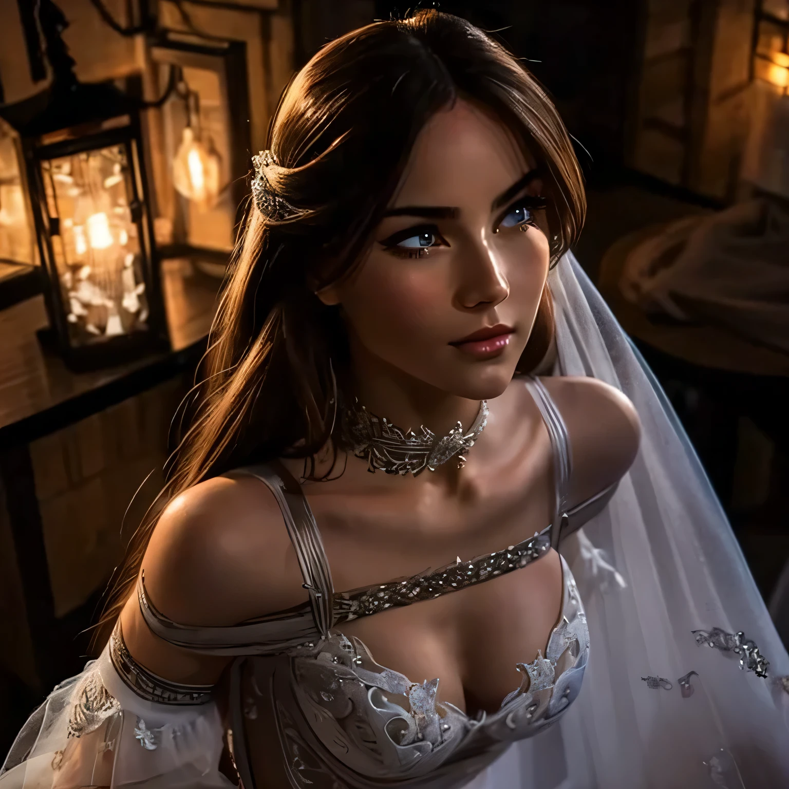 best quality, realistic, bondage, wedding dress, detailed, rope, tying up, girl, slave, beautiful detailed eyes, beautiful detailed lips, elegant, long hair, intricate design, submissive expression, dimly lit, soft lighting