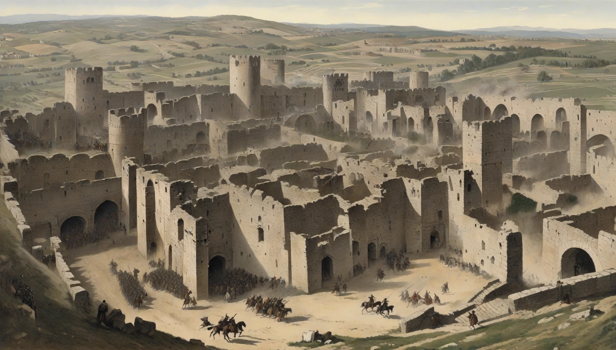 guerra, Middle Ages, turquia, cerco, cemitarras