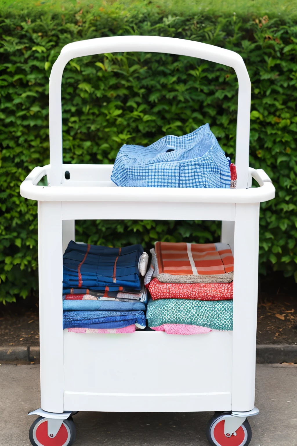 Fabric transport trolley