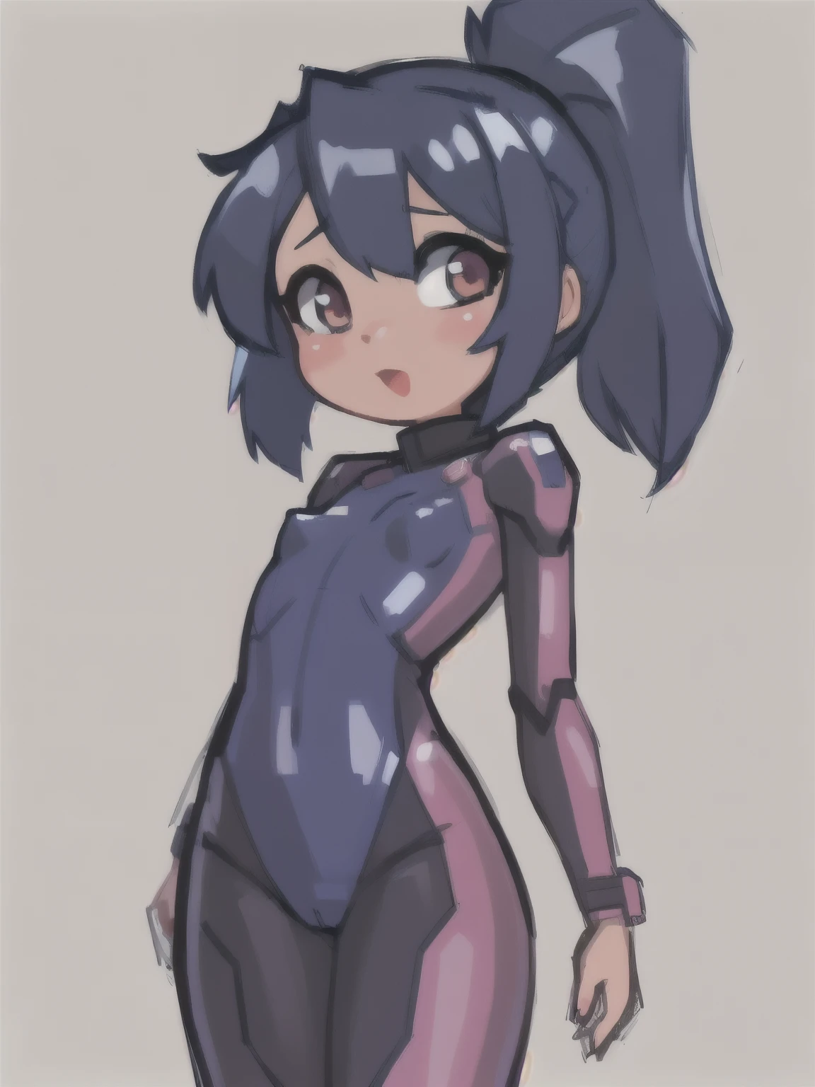 (young girl:1.2), (small breasts), (plugsuit:1.2)