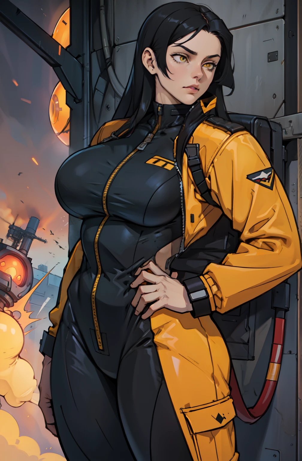 huge breasts black hair yellow eyes pale skin pilot suit very long hair pilot suit pilot suit pilot suit pilot suit pilot suit pilot suit pilot suit pilot suit