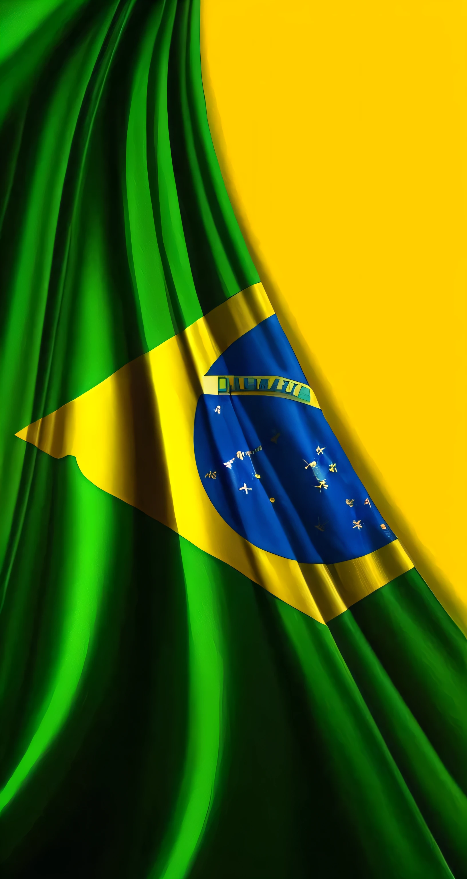 (best quality,4k,8k,highres,masterpiece:1.2),ultra-detailed,(realistic,photorealistic,photo-realistic:1.37),Brazilian flag,green and yellow flag,star,flag waving in the wind,majestic flag,emblem symbolizing Brazil,striking colors,bright shades,vivid representation,soaring spirit,pride and patriotism,captivating composition,rich textures,meticulously hand-painted,realistic brush strokes,highly detailed threads,meticulous stitching,precision and intricacy,flawless fabric,refined craftsmanship,impressive proportions,grandiose scale,flying high against the blue sky,striking contrast between green and yellow,bold and vibrant colors,straight and symmetrical lines,imposing star standing out,proud and majestic representation of Brazil,patriotic symbol,heartfelt homage to the country,unmistakably Brazilian,celebrating national identity,inspiring hope and unity,iconic flag fluttering in the breeze,instant recognition,beacon of national pride,floating in the breeze as a symbol of the nation's strength and resilience.