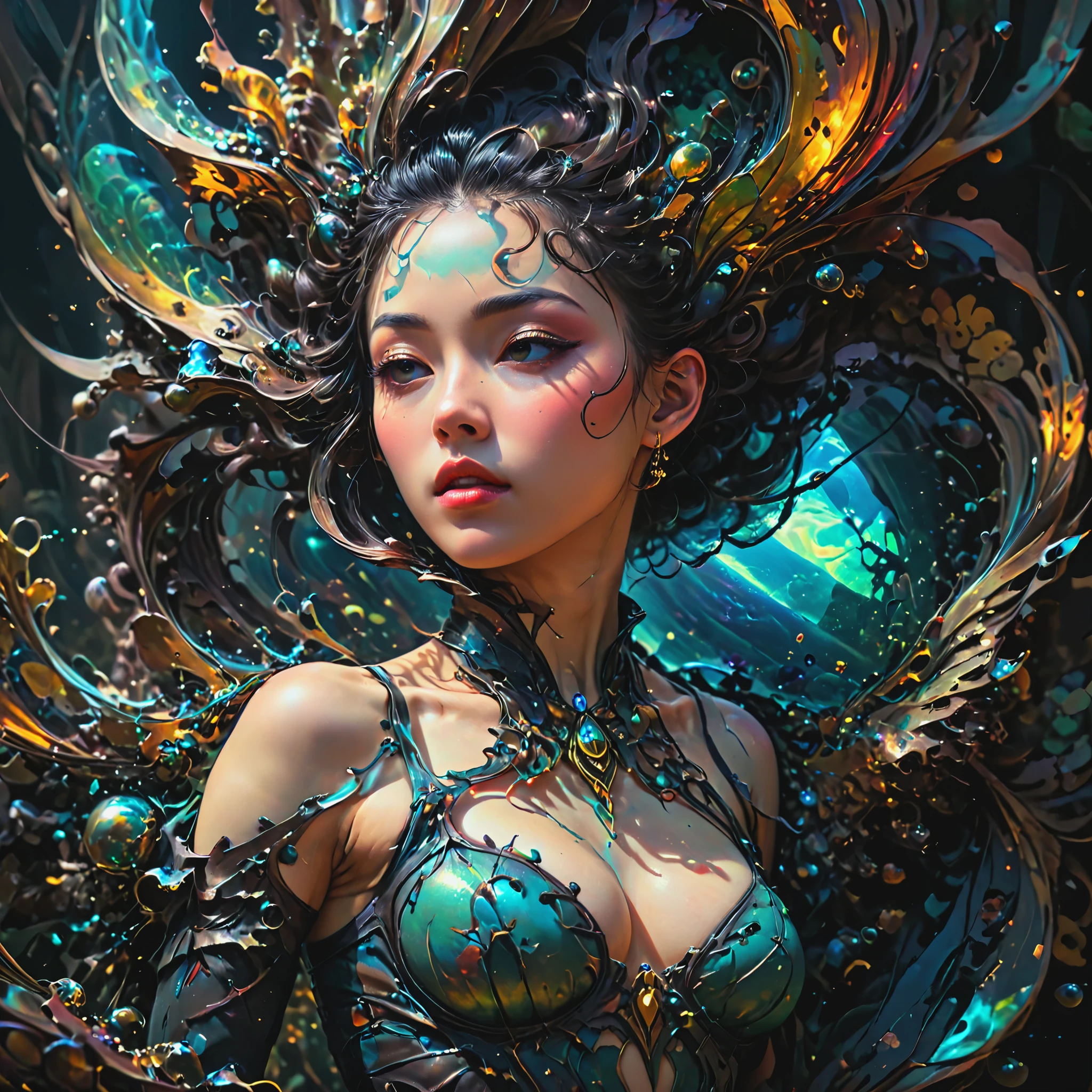 intricate contest award winning masterpiece artwork by Yang J, artgerm, wlop, greg rutkowski, beeple, Android Jones, Karol Bak, Joe Fenton, julie bell, alphonse mucha, maya takamura, Miki Asai, Rossdraws, Hitomi Isono, beth cavener, jin kagetsu, Fragonard, Sho Murase, Chen Su, caravaggio, beksinski, hypermaximalist best quality, best 32k ultra HD, insane levels of detail, best shadowed directional volumetric lighting and shadows, HDR