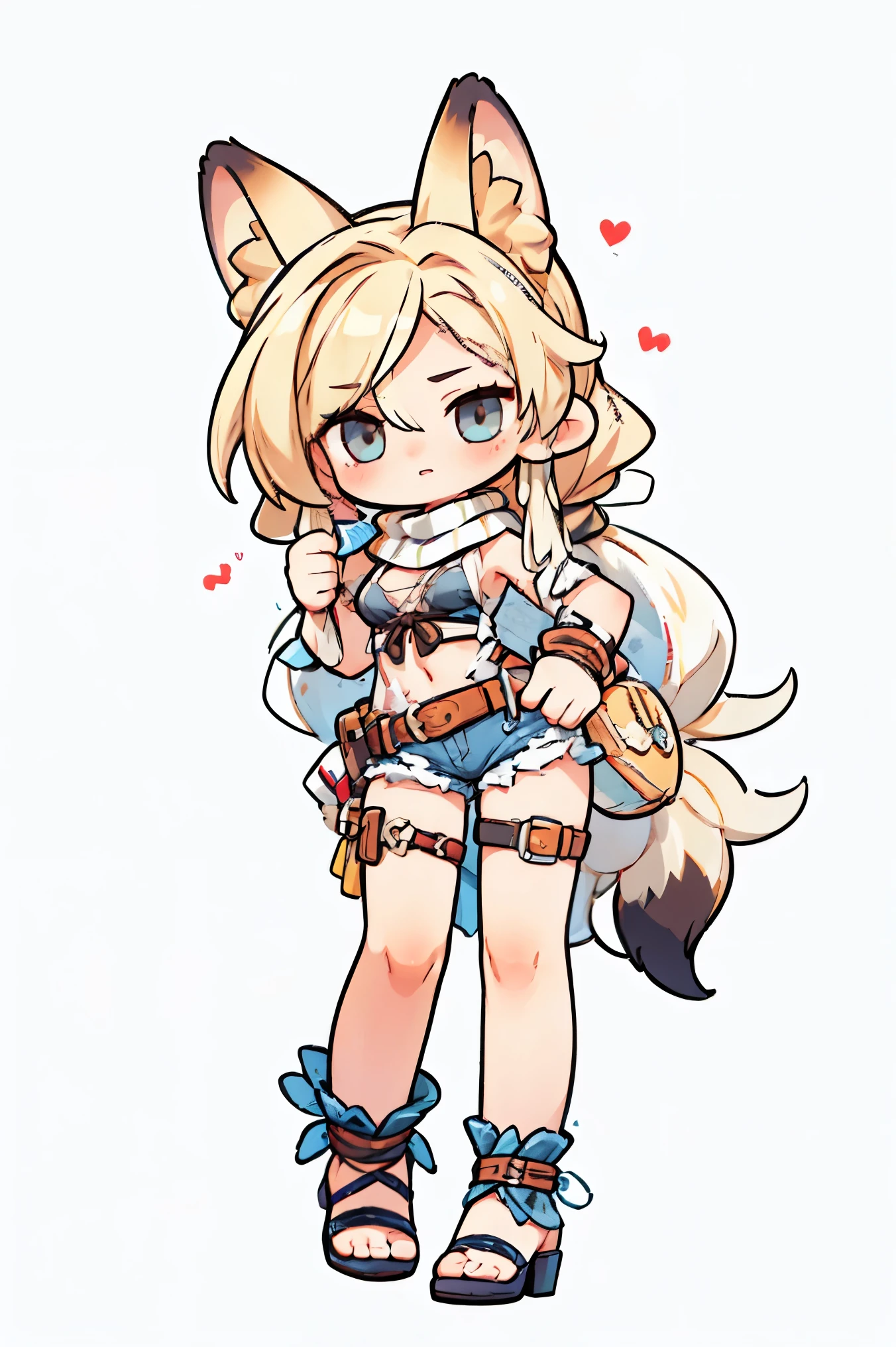 (masterpiece), 8k, dynamic lighting, expressive eyes, perfect face, fox girl, voluptuous, (brown blonde and dreadlocks:1.4), (gaunt body), fox tail, look away,
BREAK,
blank background scenario, sheer mesh bodysuit adorned with intricate tribal-inspired patterns, hugs the curves like a second skin, High-waist shorts, shredded and frayed, offer a daring peek at toned thighs, Tattered scarf worn as a makeshift belt, fishnets, high heels, laced with leather straps, complete the ensemble with a rugged elegance, hands on hips,