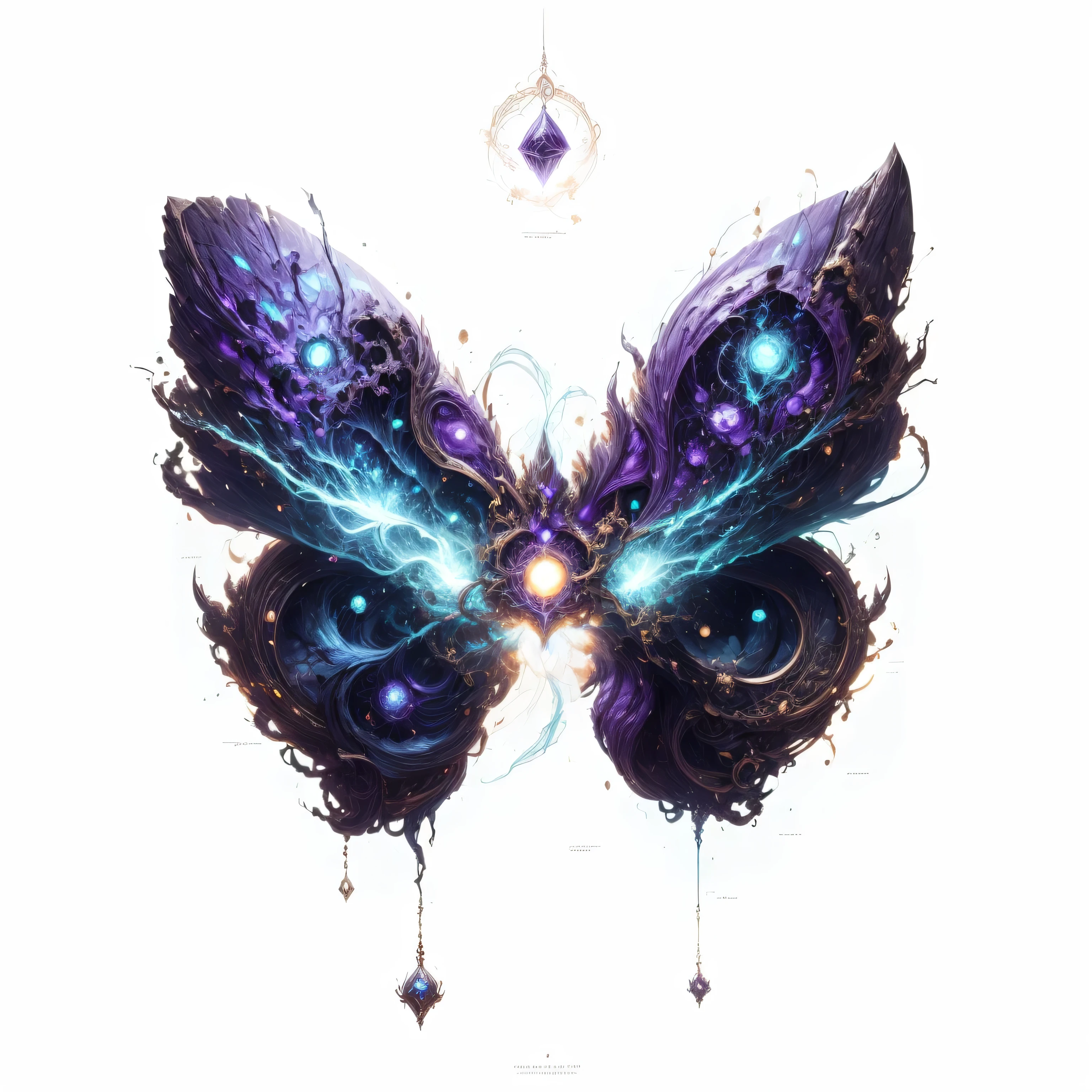 magic void energy, cast a spell, energy cracking,Detailed glowing rune lines floating around, deep purple energy, floating in the air,