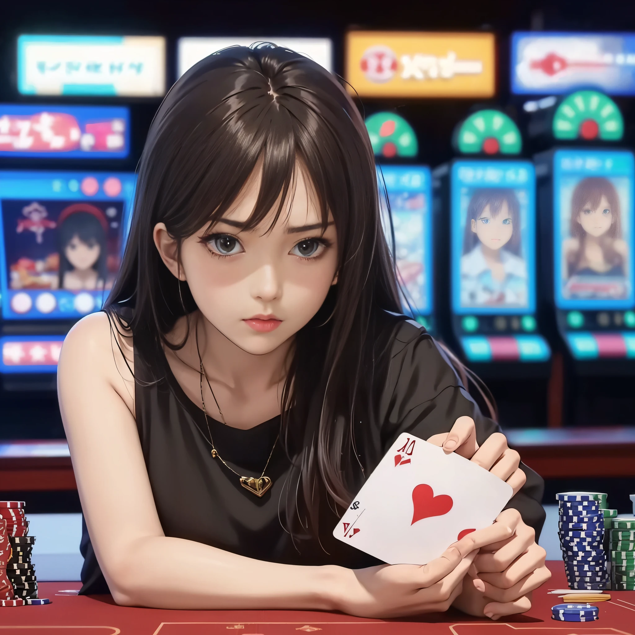 There is a cut in the card