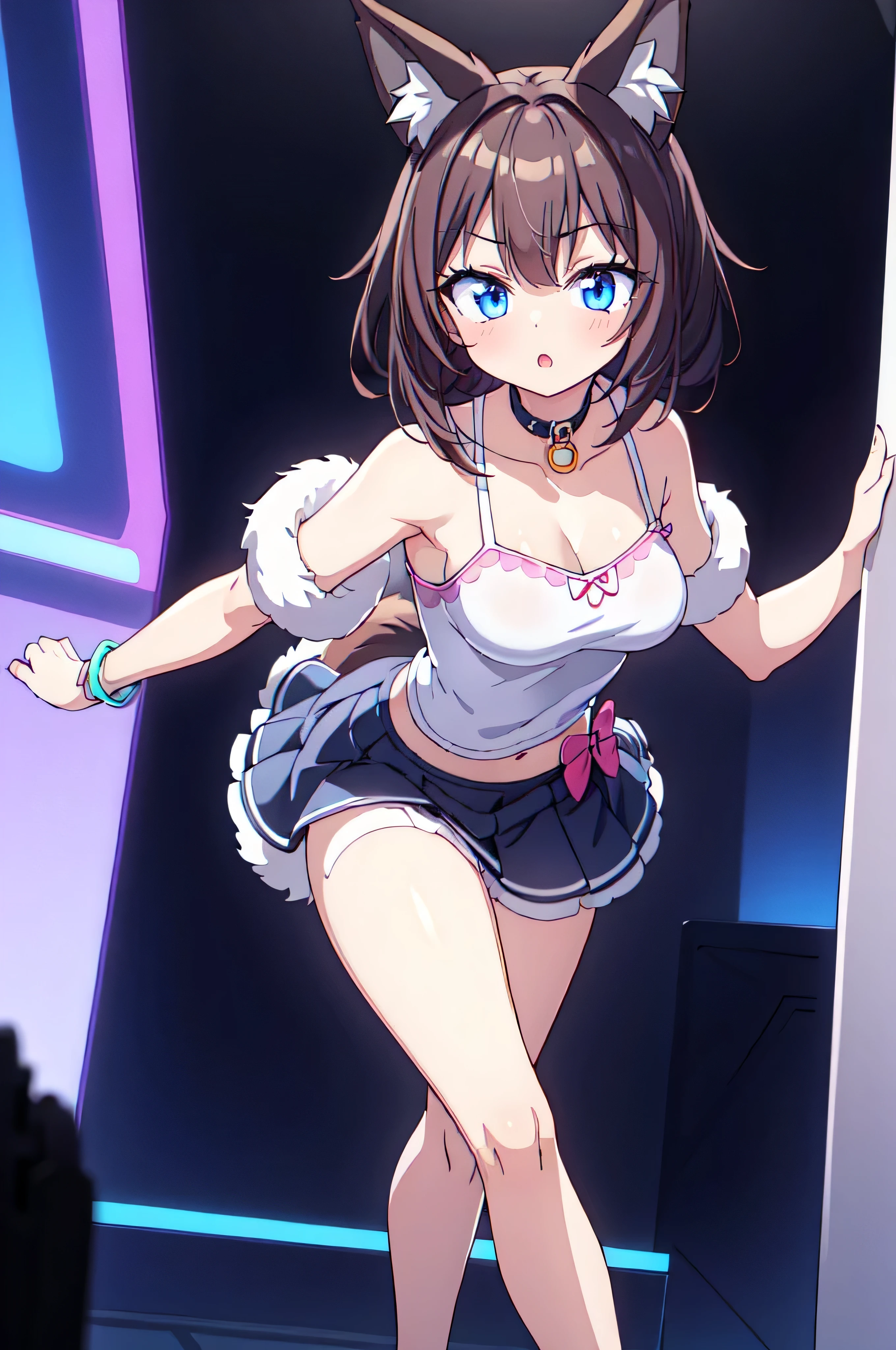 (sexy dance show:1.2),(show off micro panties,skirt lift herself:1.5),grass wonder \(umamusume\),good anatomy, masterpiece, best quality,realistic, hyperrealistic, 16k hdr,(red blush,smile:1.2),(Live Stage:1.3),(see through gorgeous costume:1.2),Stage costumes,Horse tail,ultra miniskirt,micro panties,clearvage,erected nipples,sweat,large breasts,upper body,strong wind,cameltoe,(spread legs:1.2)