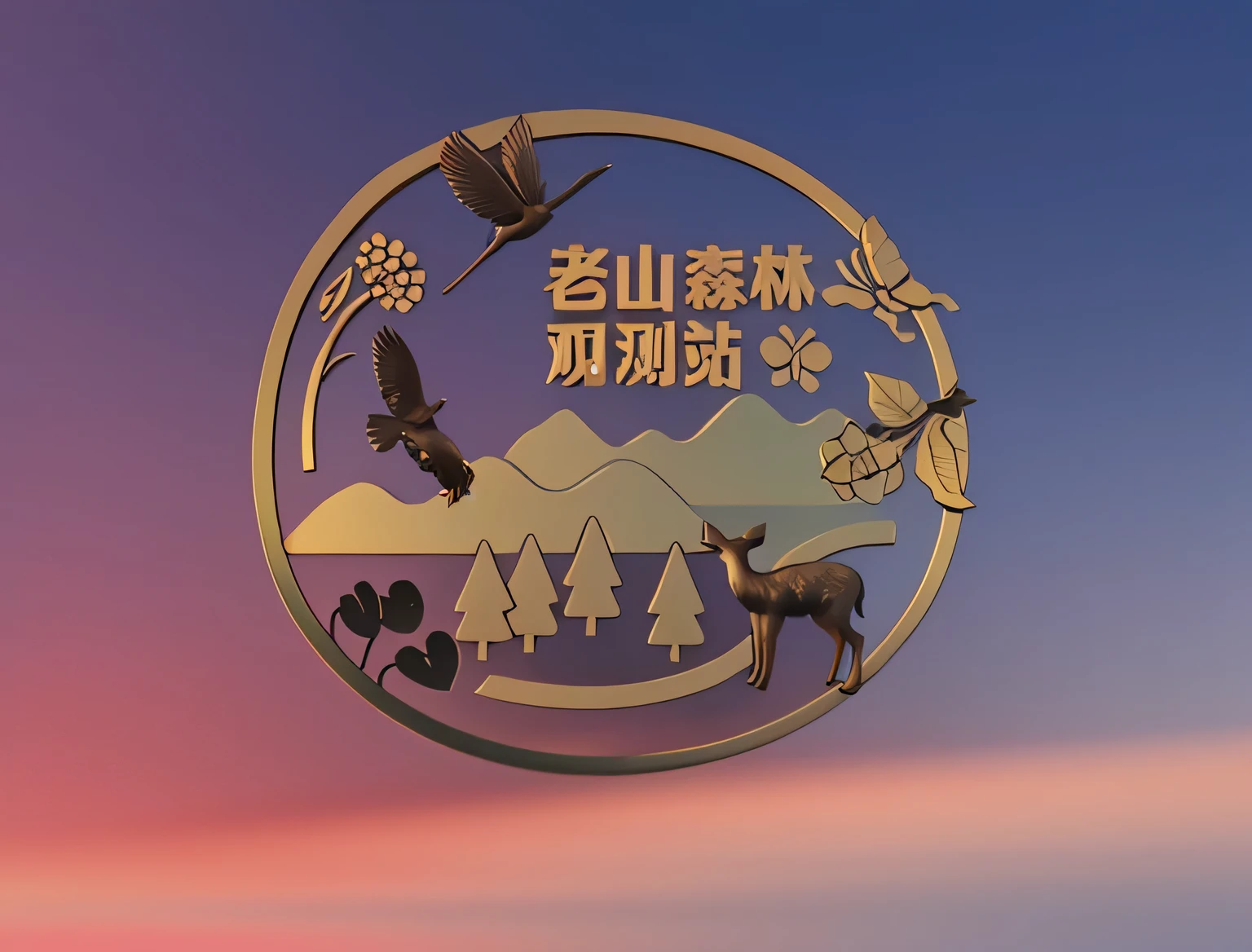 Bronze,3D rendering style,best quality,nature background