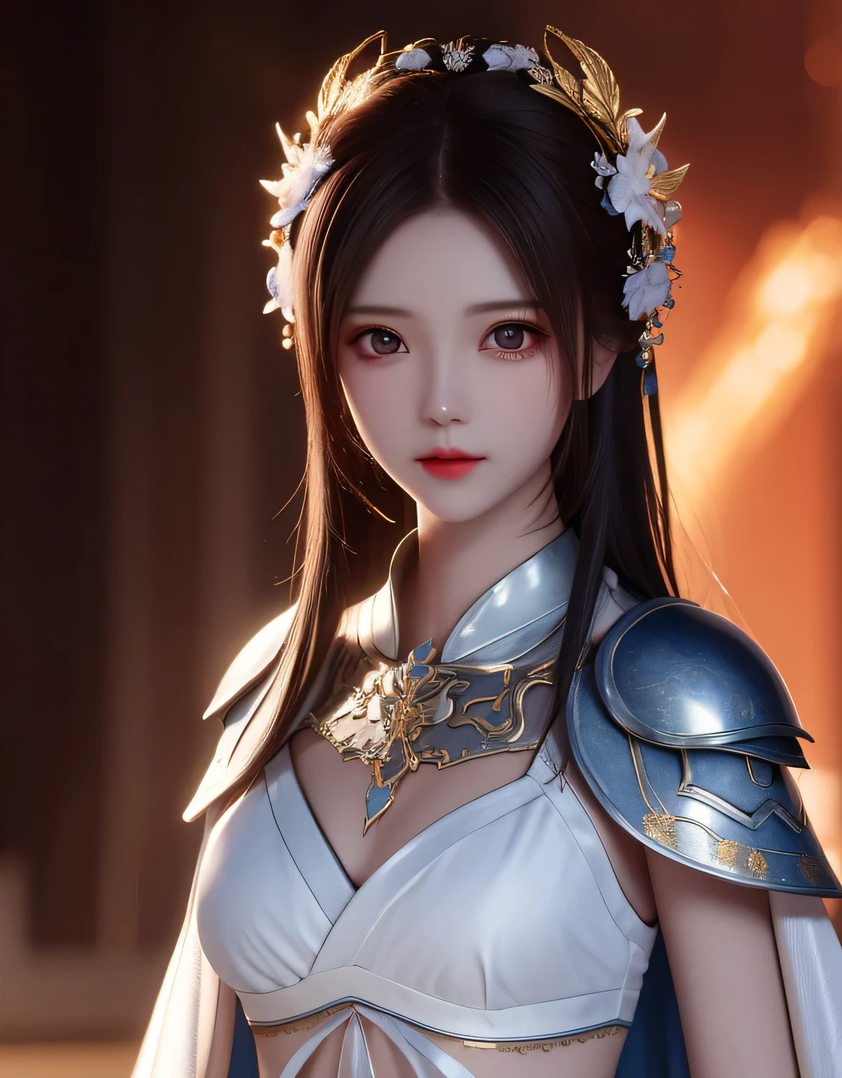 a white hair、Close-up of woman wearing white mask, beautiful figure painting, guweiz, Gurwitz style artwork, White-haired God, author:Yang Jie, Epic and beautiful character art, Stunning character art, author:FAN Qi, by Wuzhun Shifan, pixiv art station street guweiz, single ponytail, insult, high ponytail, tall figure, long legs, (sleeveless lace shirt), (shorts), (striped )), ((striped )), Walk, elegant, dignified, feminine, beautiful curves, sweet smile, Strong sense of detail and layering, Colorful and gorgeous, Has a unique texture, colorful, Color harmony, vivid, design art, 16K, super detailed, {{illustration}}, {extremely delicate and beautiful}, {Exquisite surface treatment}, super detailed, Exquisite glowing eyes, {{movie lighting}}, Extreme light effects, Model: realism, CFG size: 12, Laura: Bright texture (1.35), high quality, masterpiece, Exquisite facial features, Delicate hair depiction, Detailed depiction of eyes, masterpiece, best quality, Ray tracing, Extremely detailed CG unified 8K wallpaper, masterpiece, best quality, (1 girl), perfect female figure, (((White tight T-shirt))), beautiful eyes, (delicate face), short black hair, hair tied up, Light blue hairpins, (White skin), (best lighting), (Super intricate details), 4K unified, (super detailed CG), Showing white legs, , hot pants, shorts,