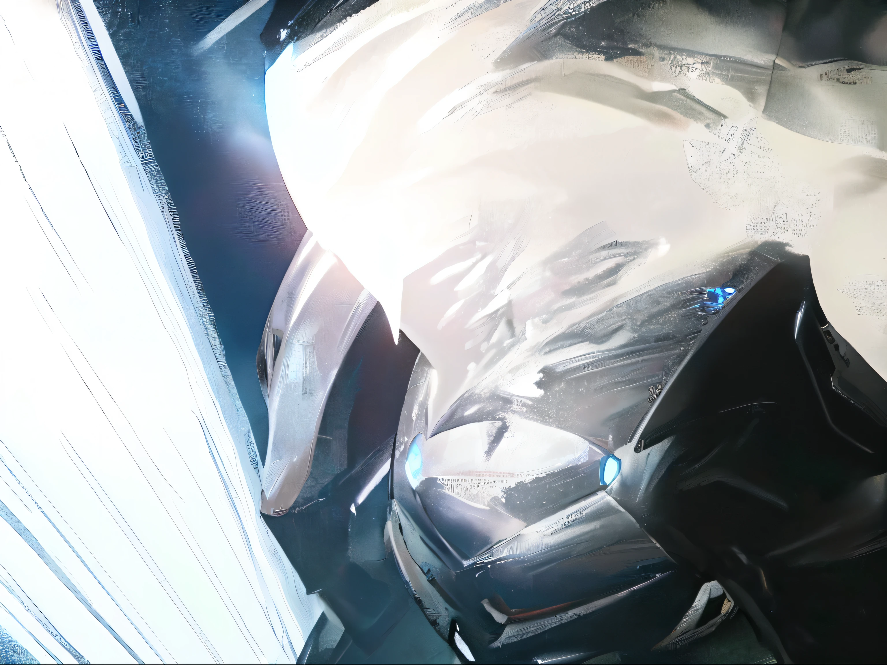 ((mAsterpiece)), A ((())) with sleek And menAcing design, glowing eyes, whole body, highly detAiled