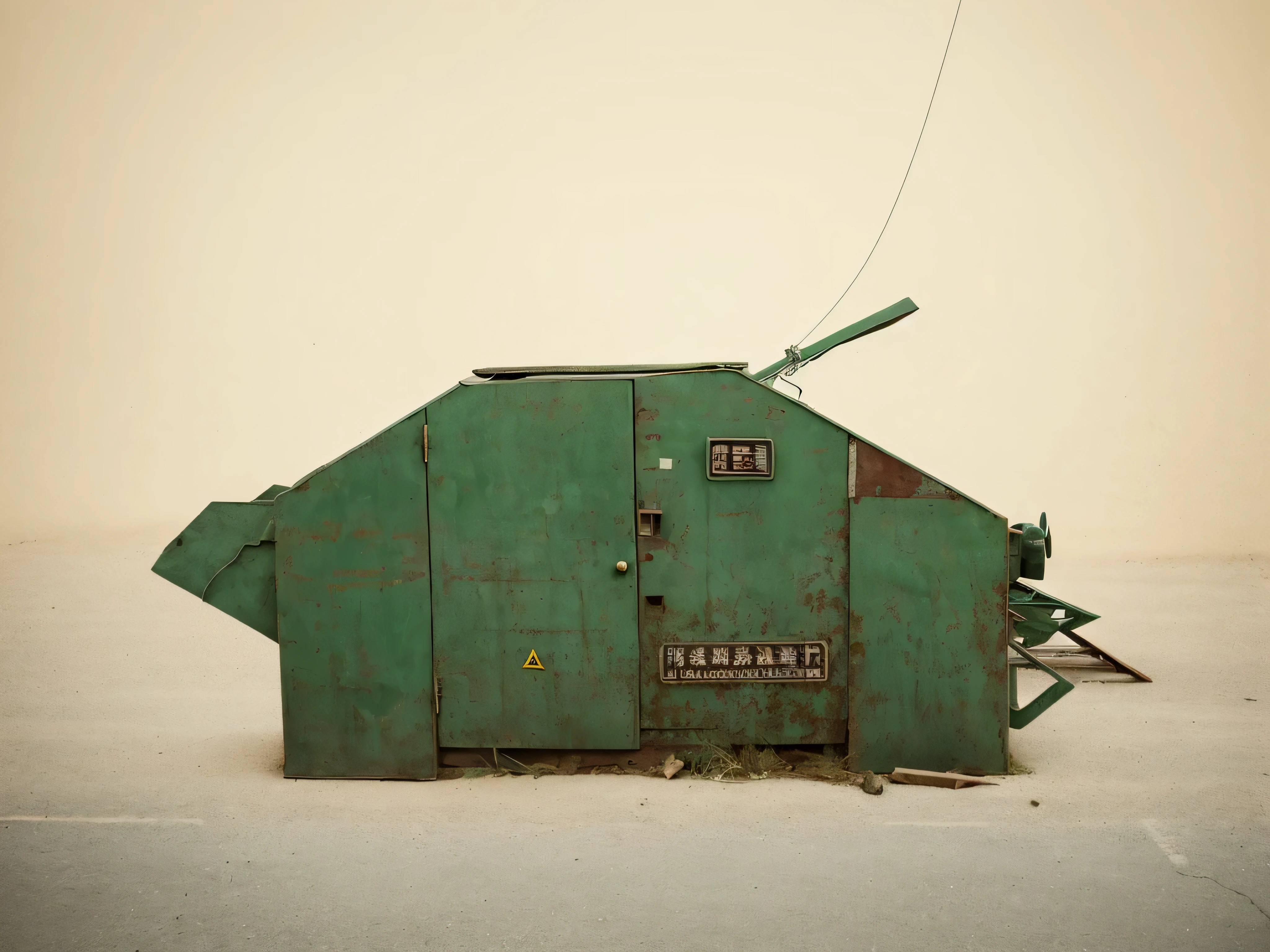There is a green machine on the ground,TV show, author:Richard Carlin, Inspired by Zhang Kechun, Sergey Zabelin, Artem Cheboka, Archival pigment printing, ilya kushinov, author:Artur Tarnovsky, Alexandra Formina, author:Attila Mesleni, The guy backed away, author:Anna Forsley, Thomas Bock