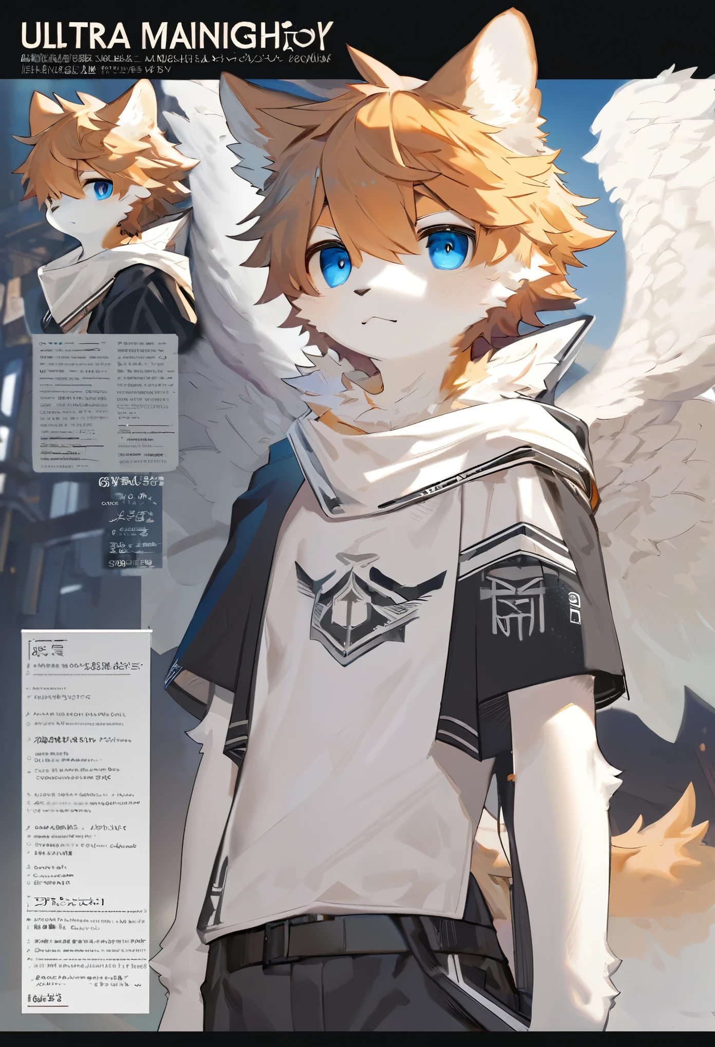((masterpiece)), (ultra detailed), (best quality), detailed background, (style of Arknights), (concept art, character sheet),absurdres(highly detailed beautiful face and eyes)perfect ???????(angelic handsome boy, kemono, )(furry anthro),