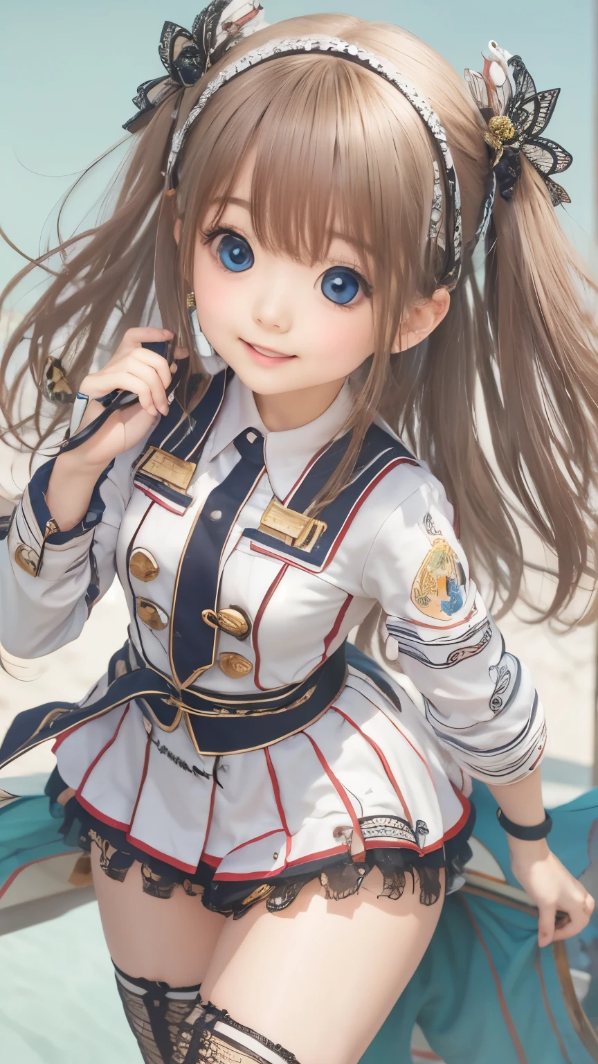 beautiful a girl Huge Uniform summer clothes a smile smil Long 超A high resolution top-quality