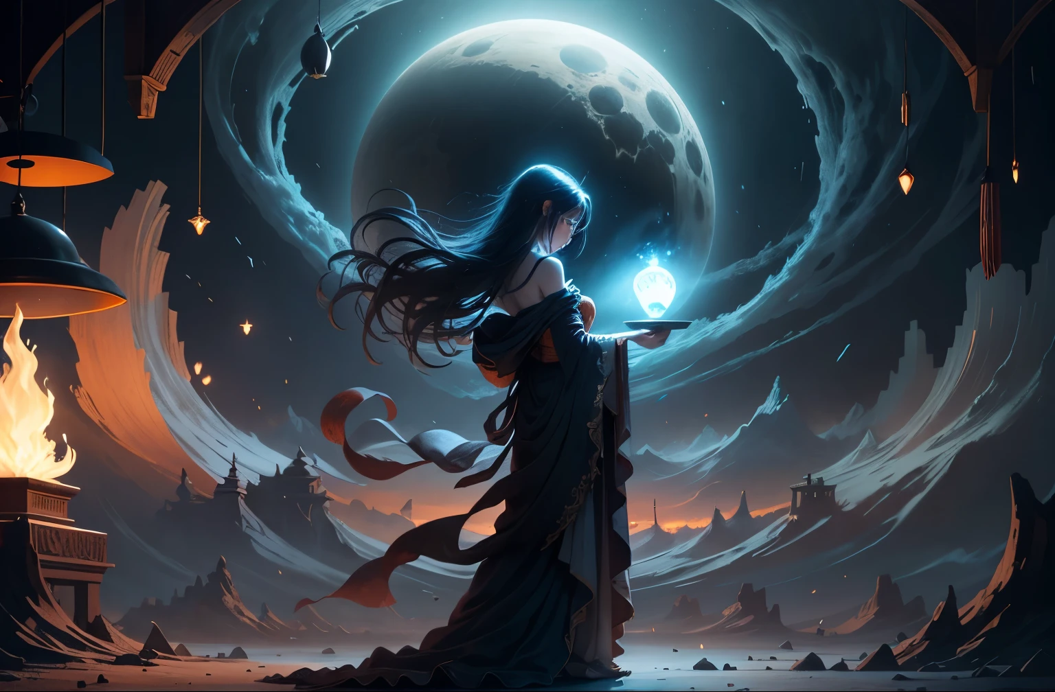 slight smile, wind chimes, tones of wind, chimes ringing in eternity, dark foreboding planet of sand and ash, hums and chimes with long lost civilizations ghosts, hollows wind, hollow, hallowed, strike the bell, peal the rhyme let lose the thunder on high, crack lightnings whip,