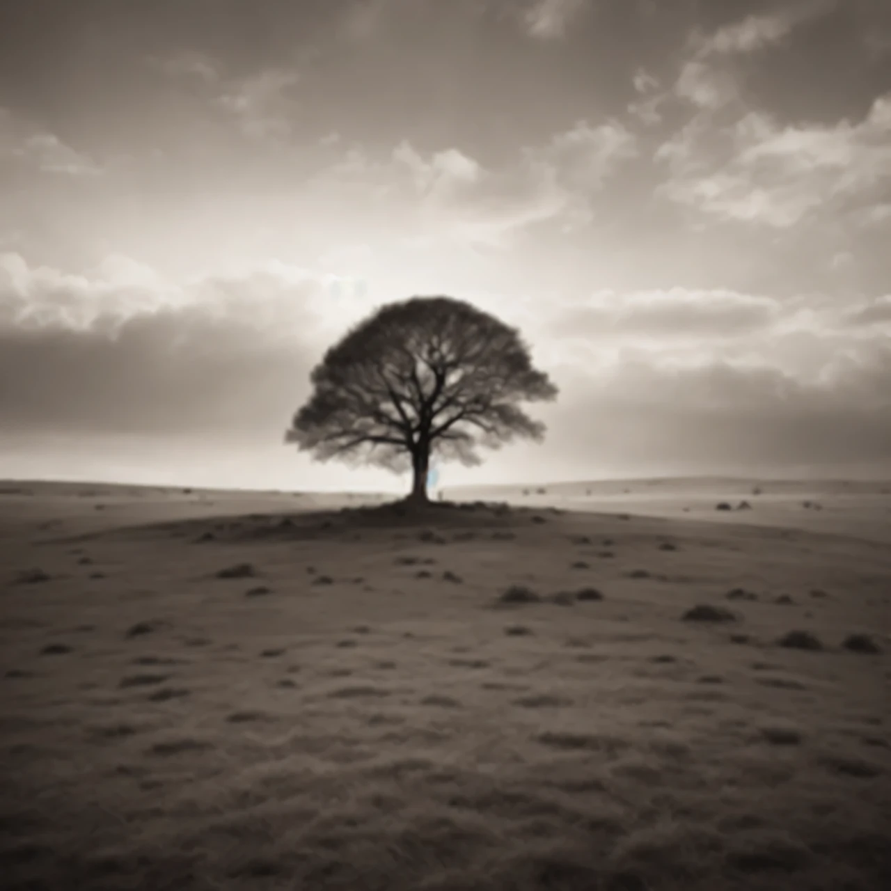 Arafed wood in field with sky background, Lonely wood, A piece of wood, A piece of wood, the oak wood, Andrew Geddes,  landscape, award landscape photography, isolated, Sepia tone, stark landscape, Lonely, Inspired by Patrick Nasmyth, Written by Andrew Bell, oaks, wood, oak wood, soft sepia color