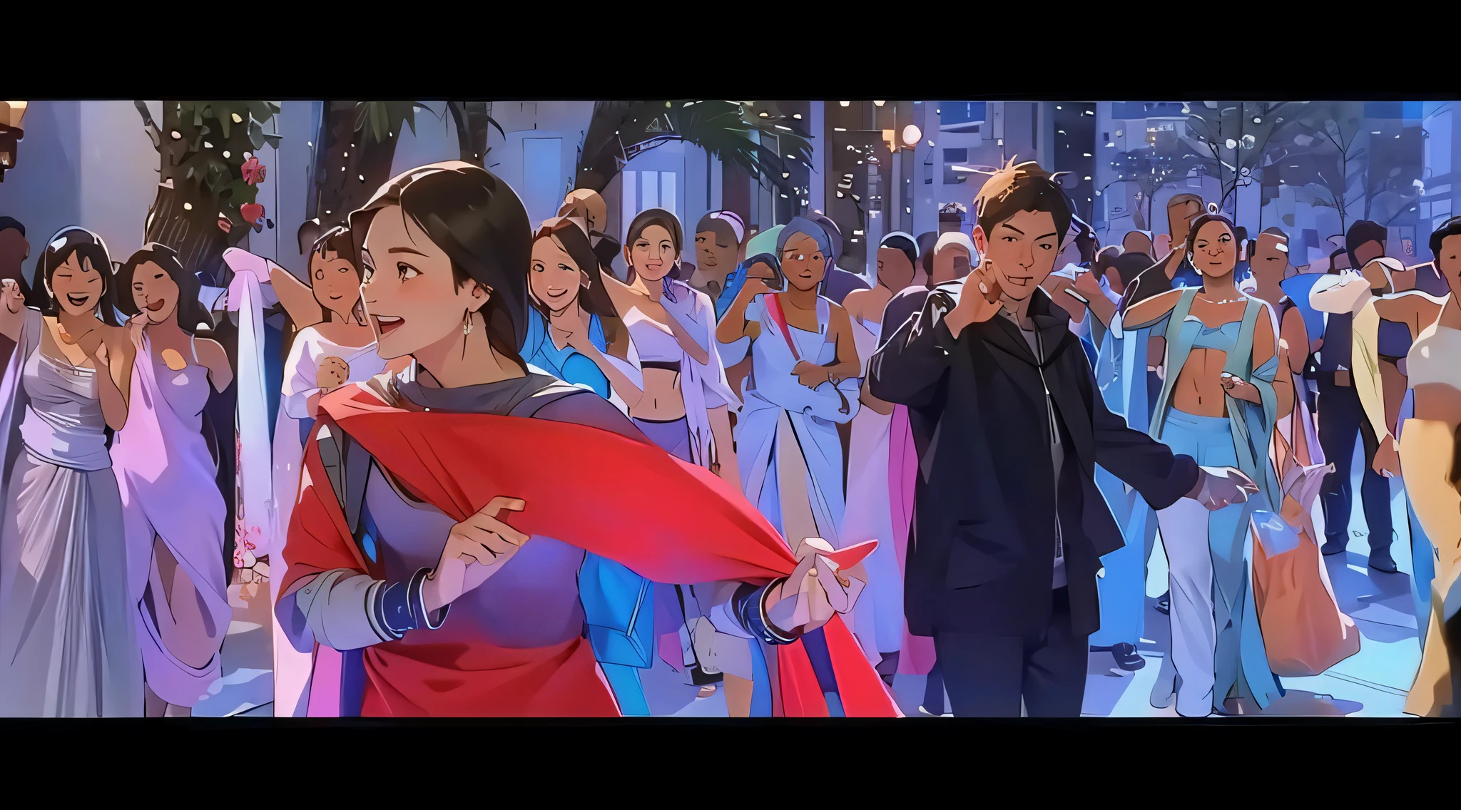 best details, best results,the background is very detailed, the background matches the example image, the background matches the example image, nothing has changed, the background remains consistent like the example image, nothing has changed, perfect results, best results, very detailed, anime style, male anime face and woman