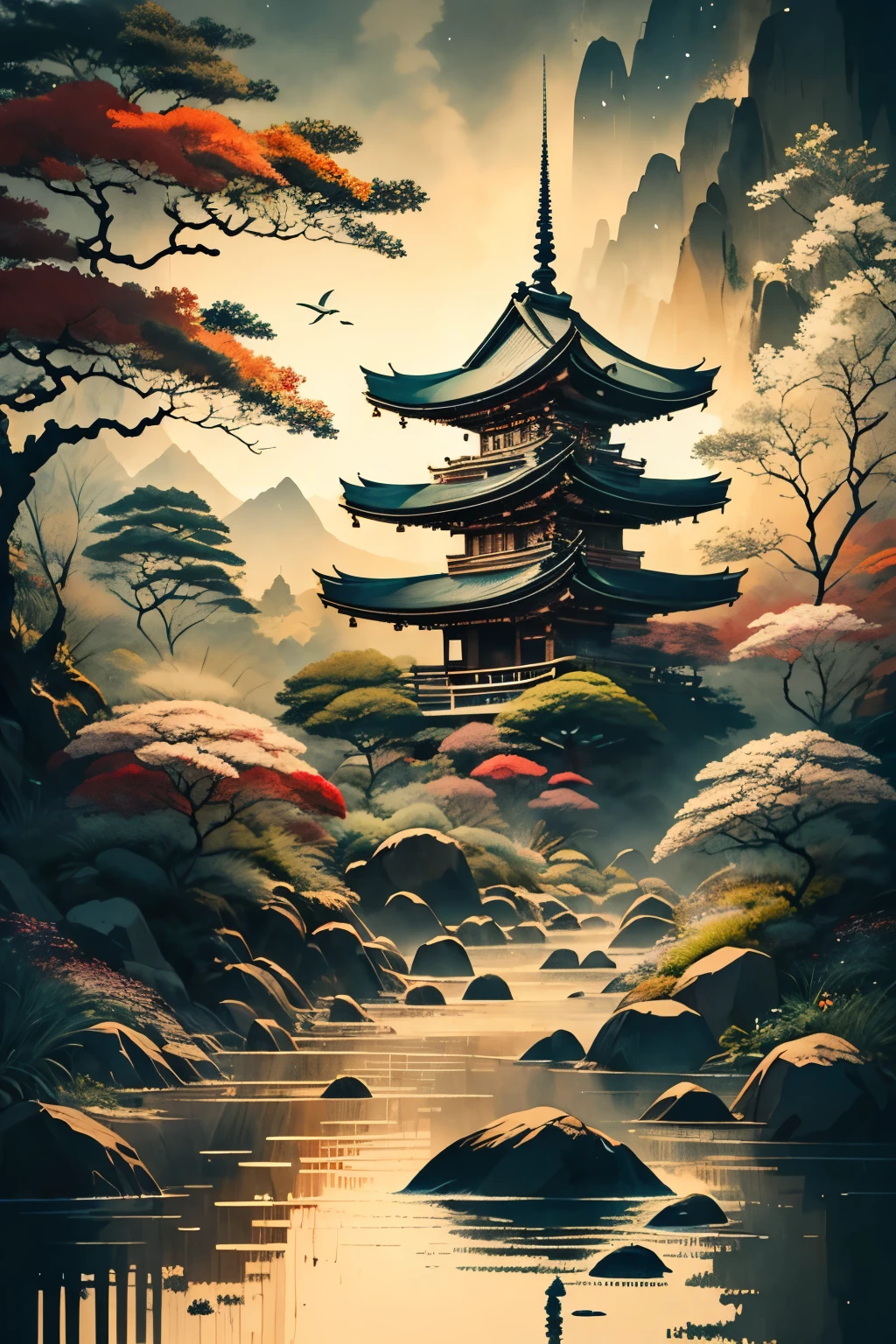 (Masterpiece: 1.3), (max resolution: 1.2), (Ultra HDTV: 1.2), cinematographic lighting, 8K resolution, Detailed landscape features, Blending traditional Japanese beauty with futuristic elements, a never-before-seen landscape in Japan, (Sharp Focus: 1.2), (Focus on Detail: 1.2), Perfect Style, Serene atmosphere,
This breathtaking image showcases a harmonious fusion of the past and the future. With a resolution that reaches 8K, every element of this Japanese landscape comes to life in stunning detail. The traditional beauty of the land is artfully balanced with futur