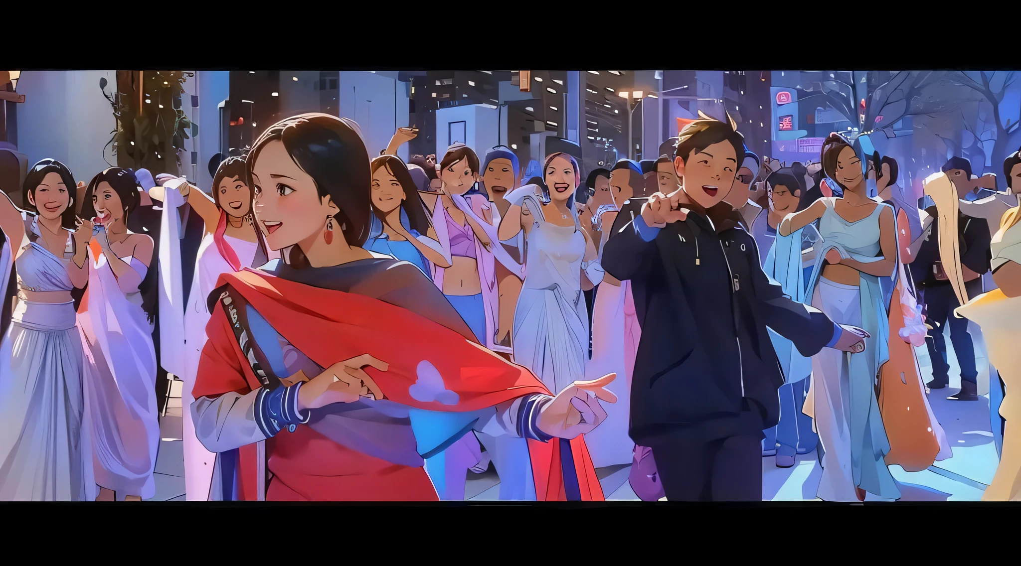 best details, best results,the background is very detailed, the background matches the example image, the background matches the example image, nothing has changed, the background remains consistent like the example image, nothing has changed, perfect results, best results, very detailed, anime style, male anime face and woman