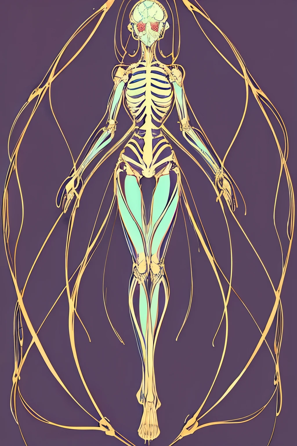 Clear outline，Full body structure，anatomically correct