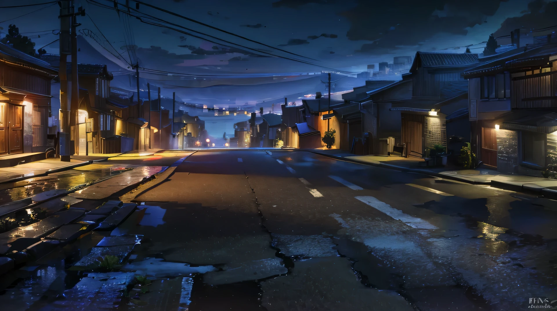 high resolution,High definition,high quality,12 midnight,An empty town,dark