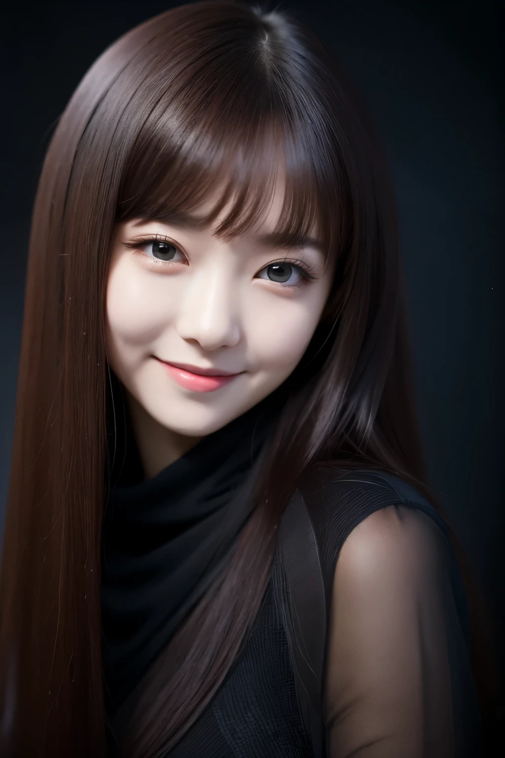 best quality, super fine, 16k, incredibly absurdres, extremely detailed, beautiful woman, amorous and lewd expression, crescent moon eyes, shy smile, superlative body proportion, sparkling mysterious background
