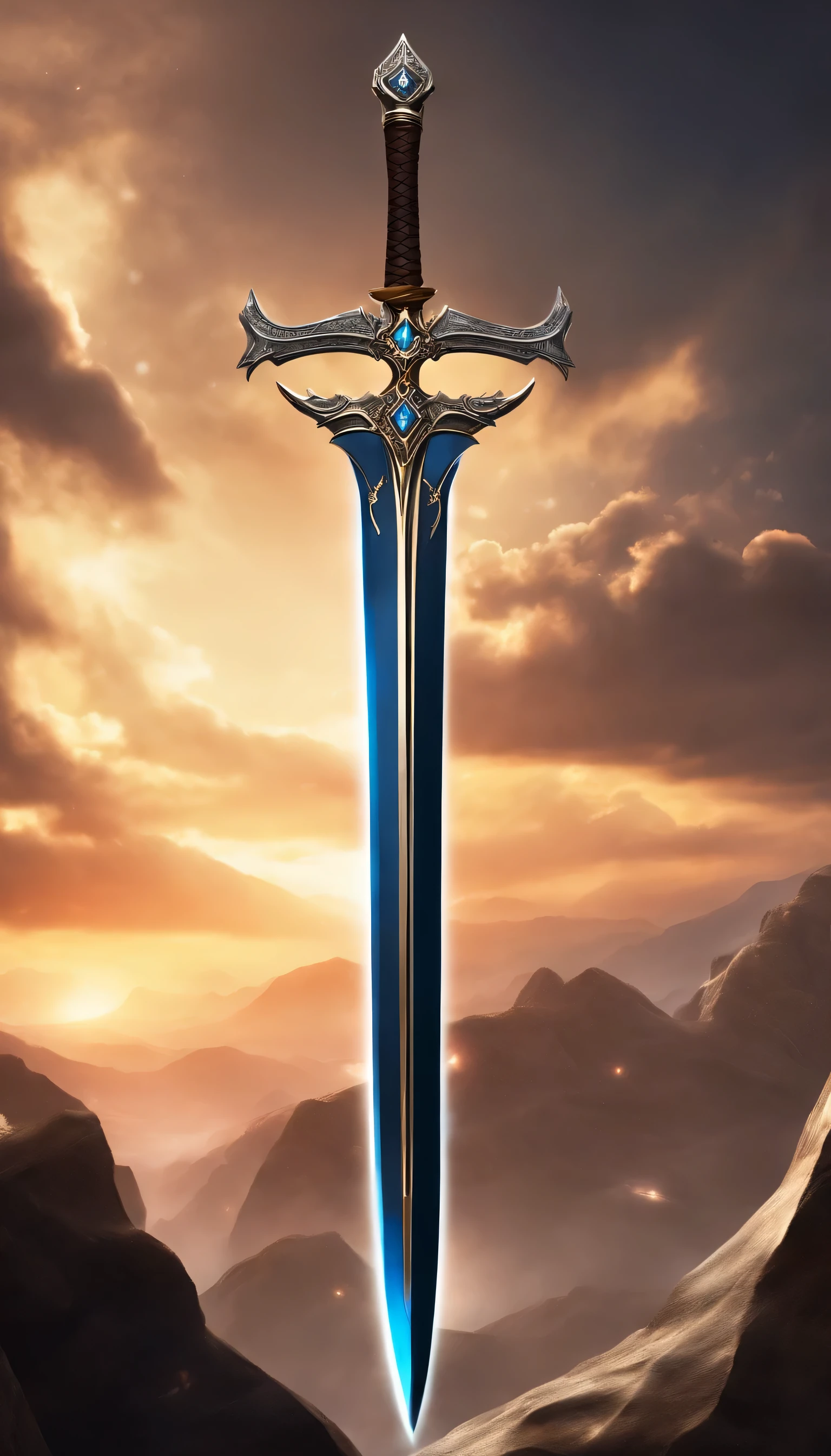 Greatsword, Thin obsidian blade, Shine with the stars, complex design,weapons,long sword