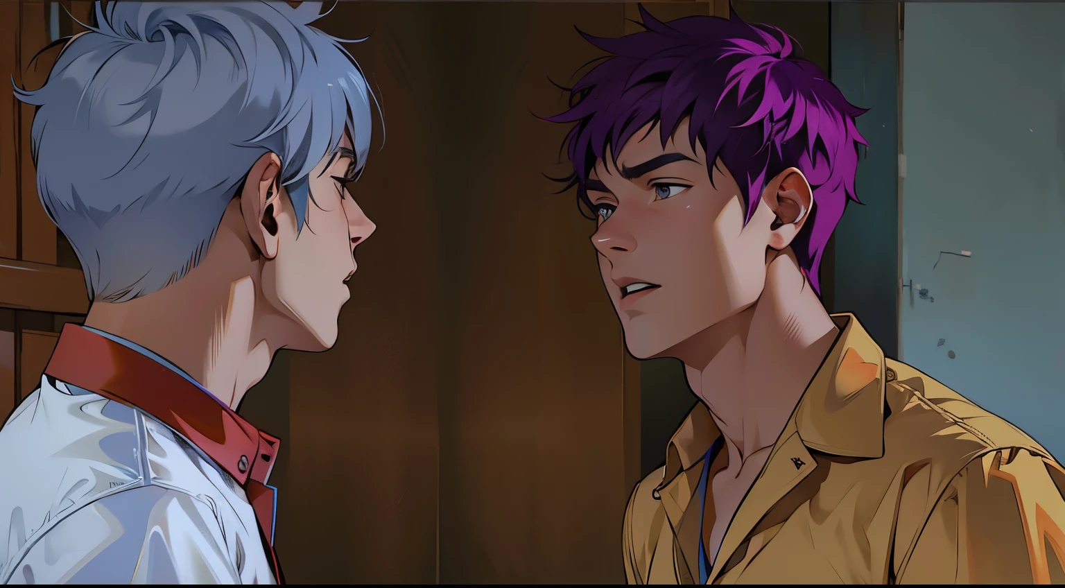 There are two handsome 15 year olds arguing